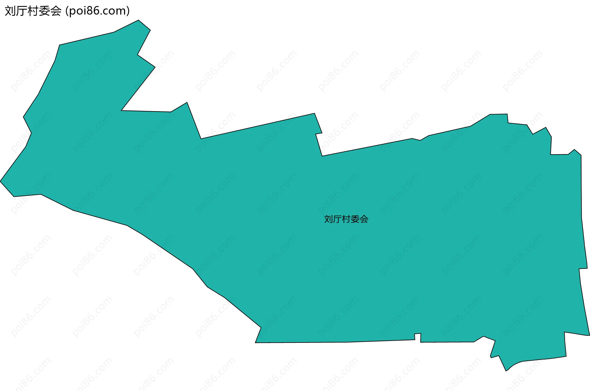刘厅村委会边界地图