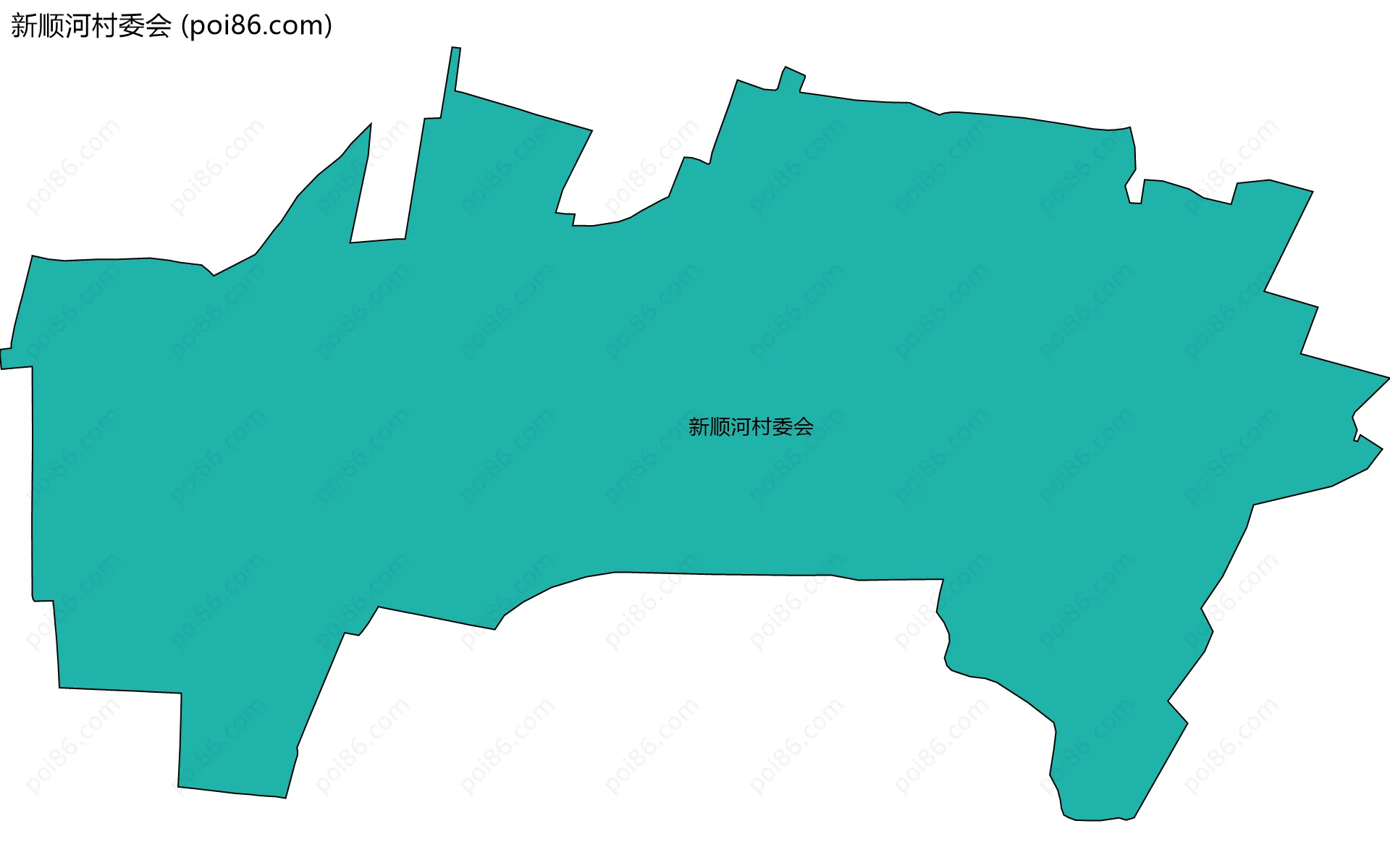 新顺河村委会边界地图