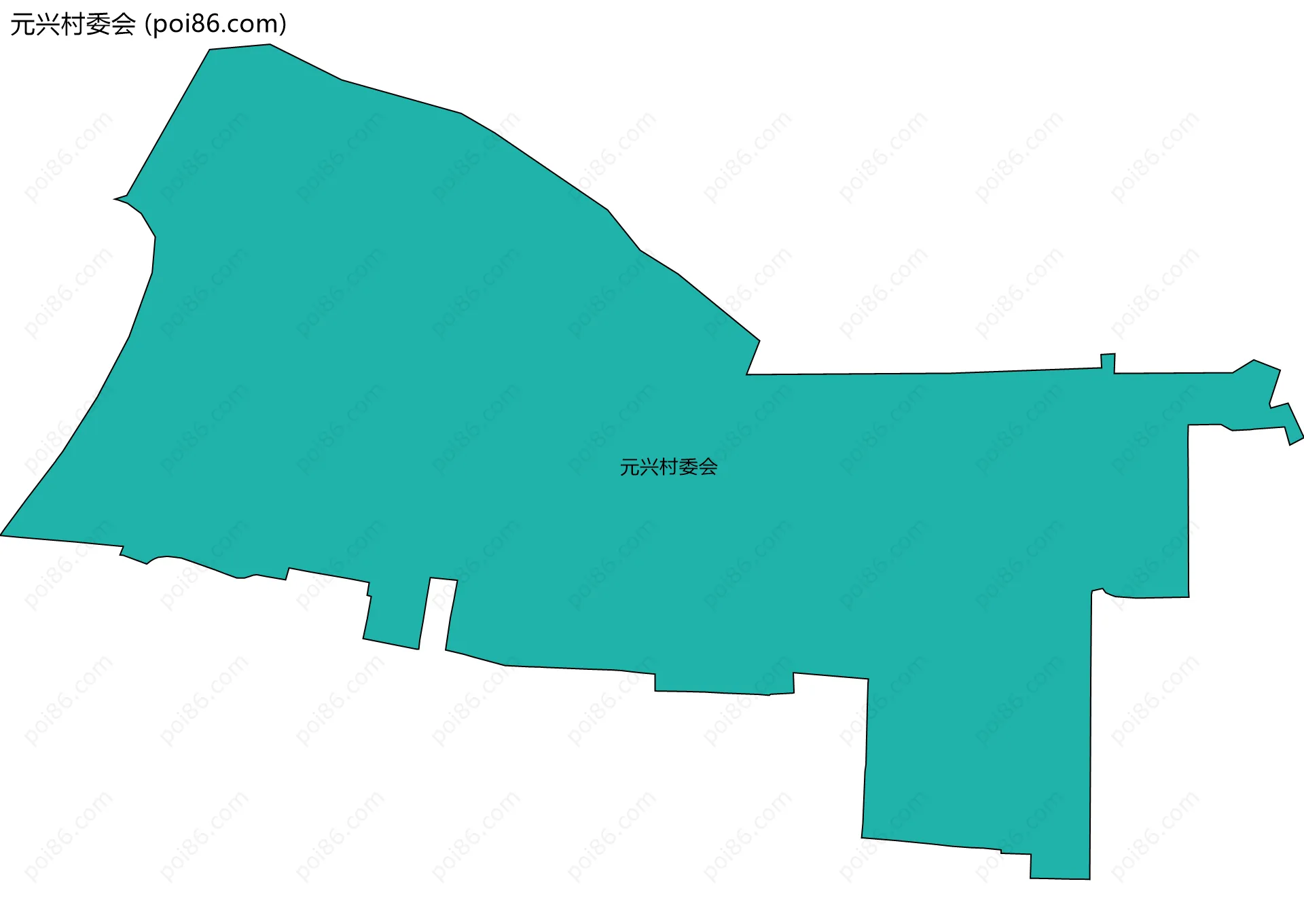 元兴村委会边界地图