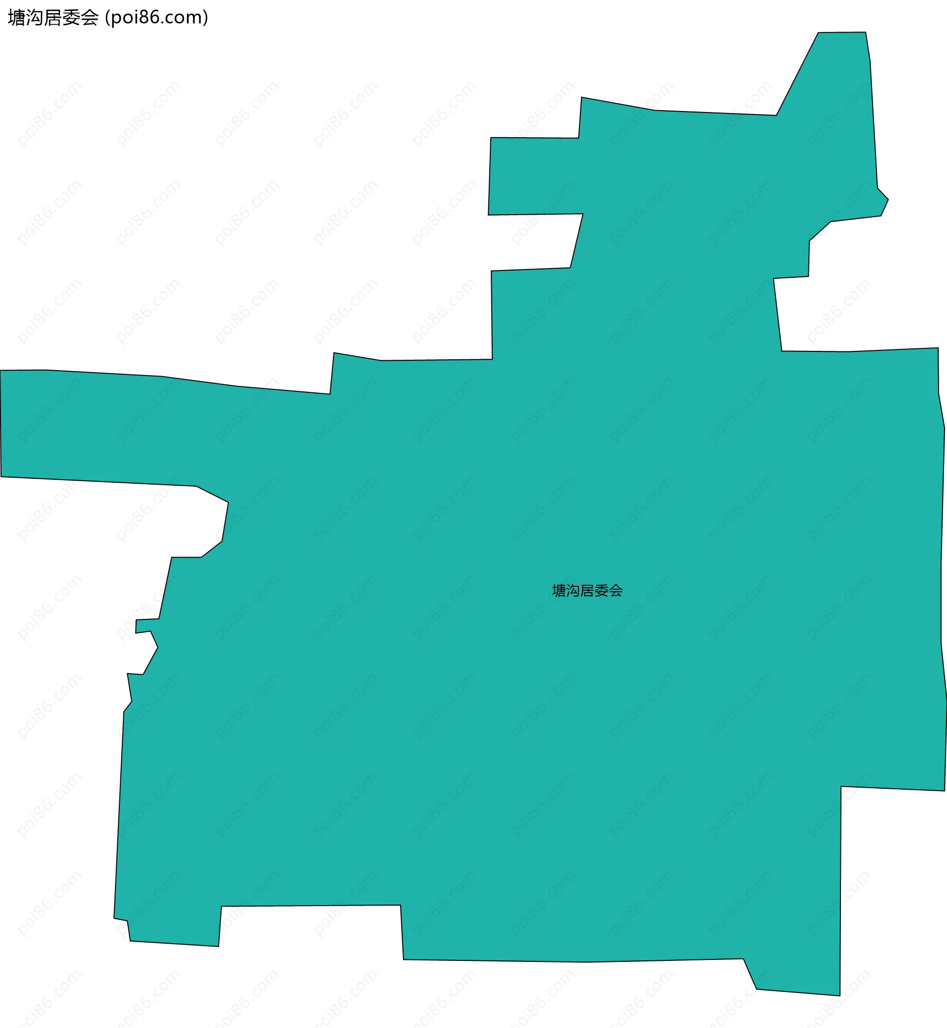 塘沟居委会边界地图