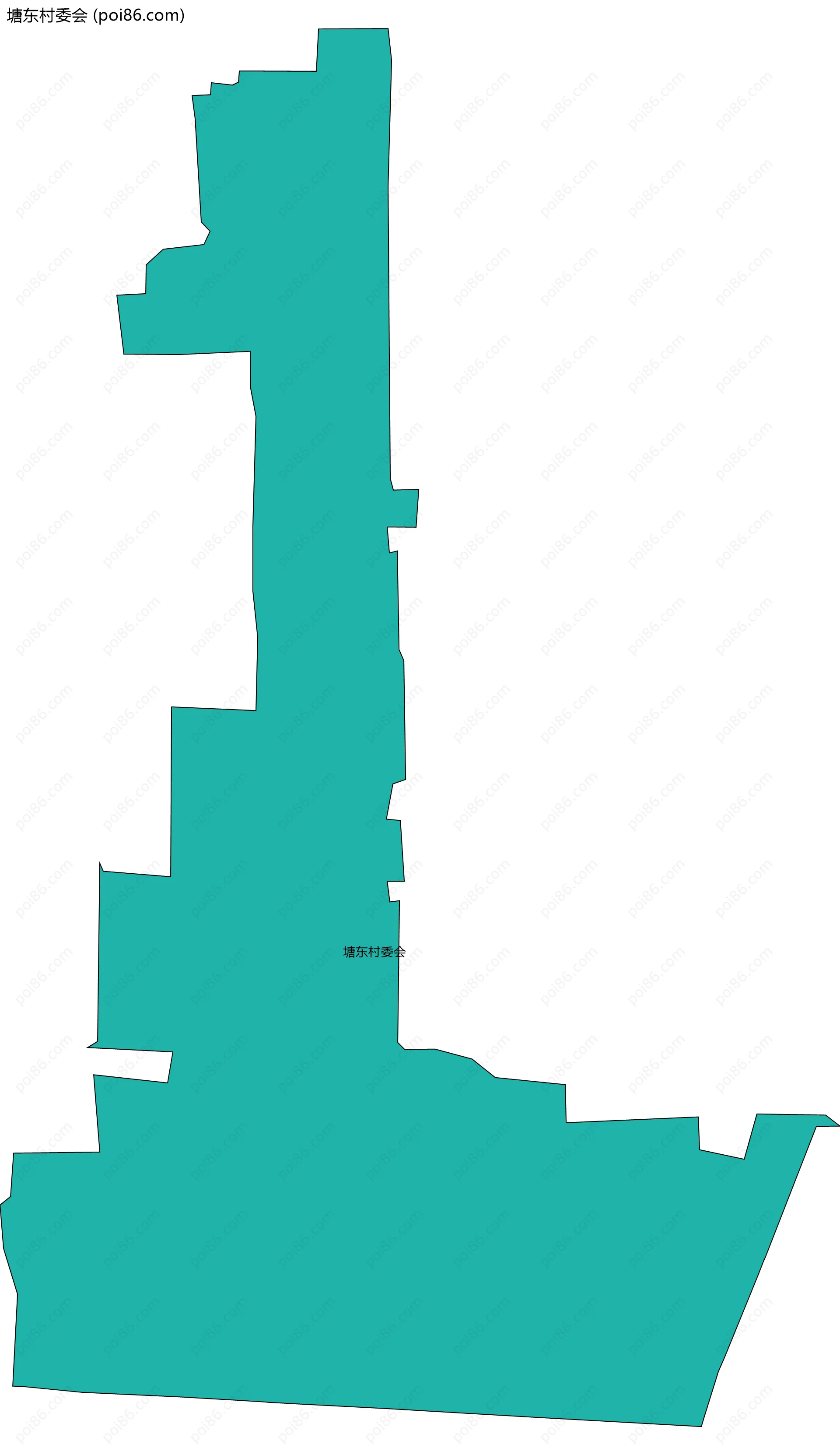 塘东村委会边界地图