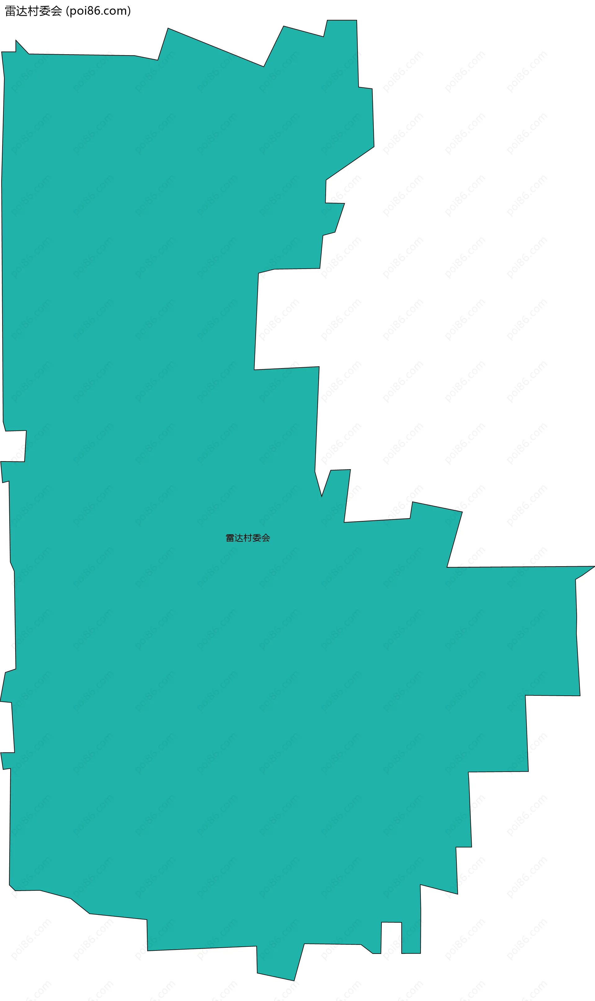 雷达村委会边界地图