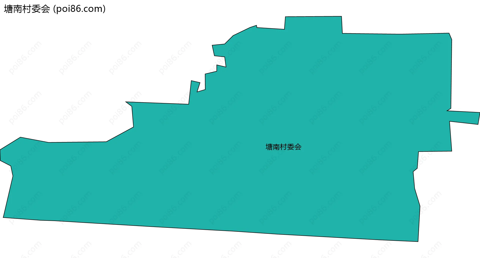 塘南村委会边界地图