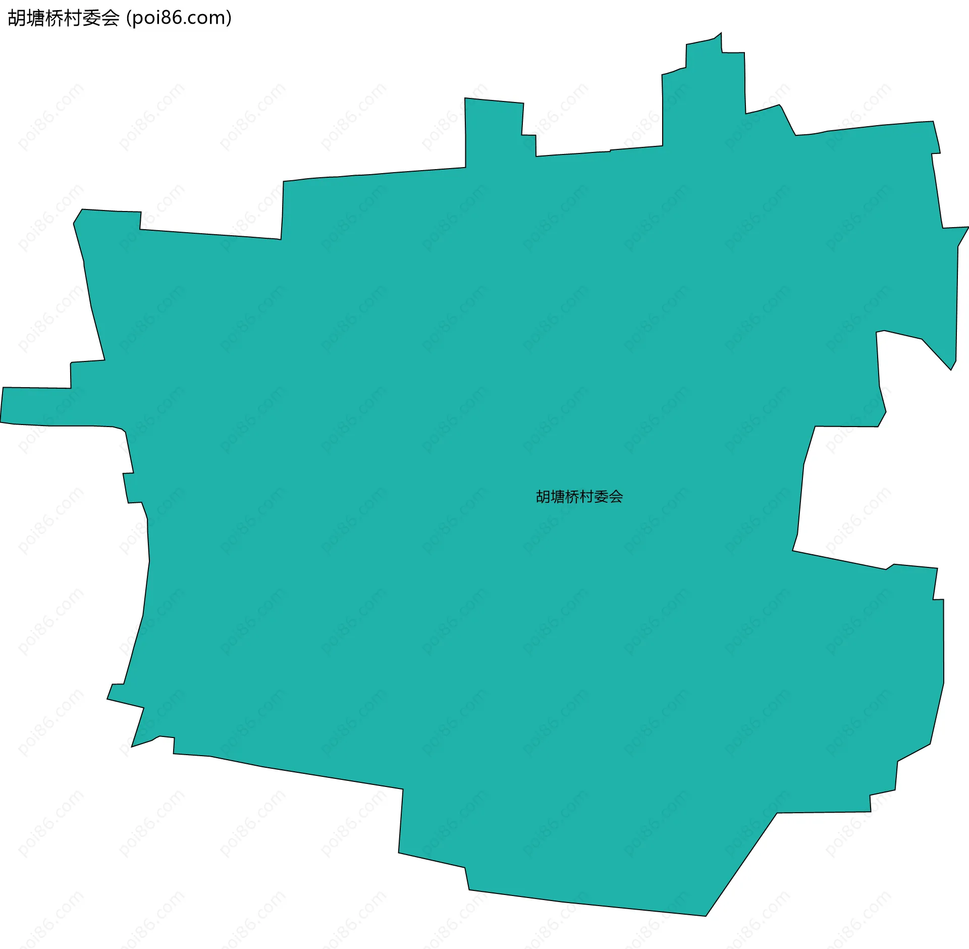胡塘桥村委会边界地图