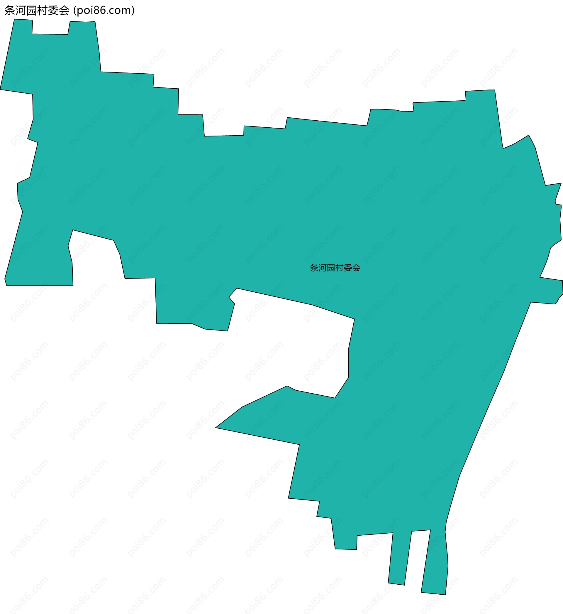 条河园村委会边界地图