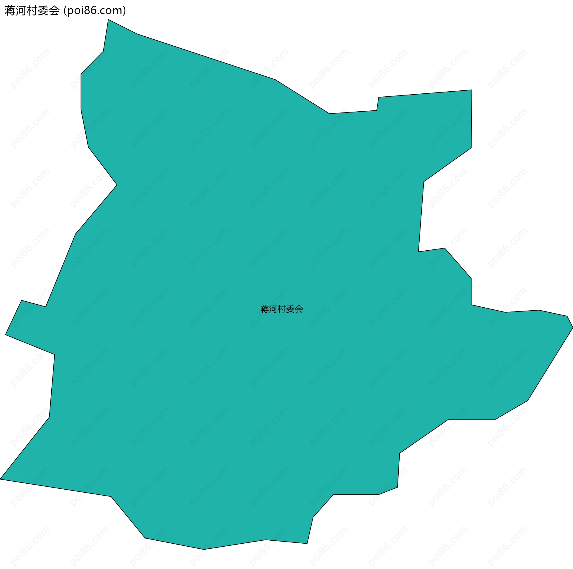 蒋河村委会边界地图