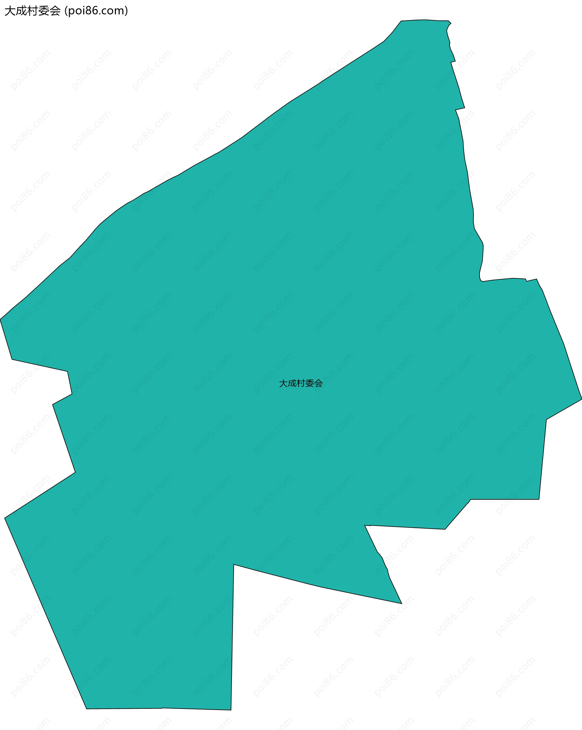 大成村委会边界地图