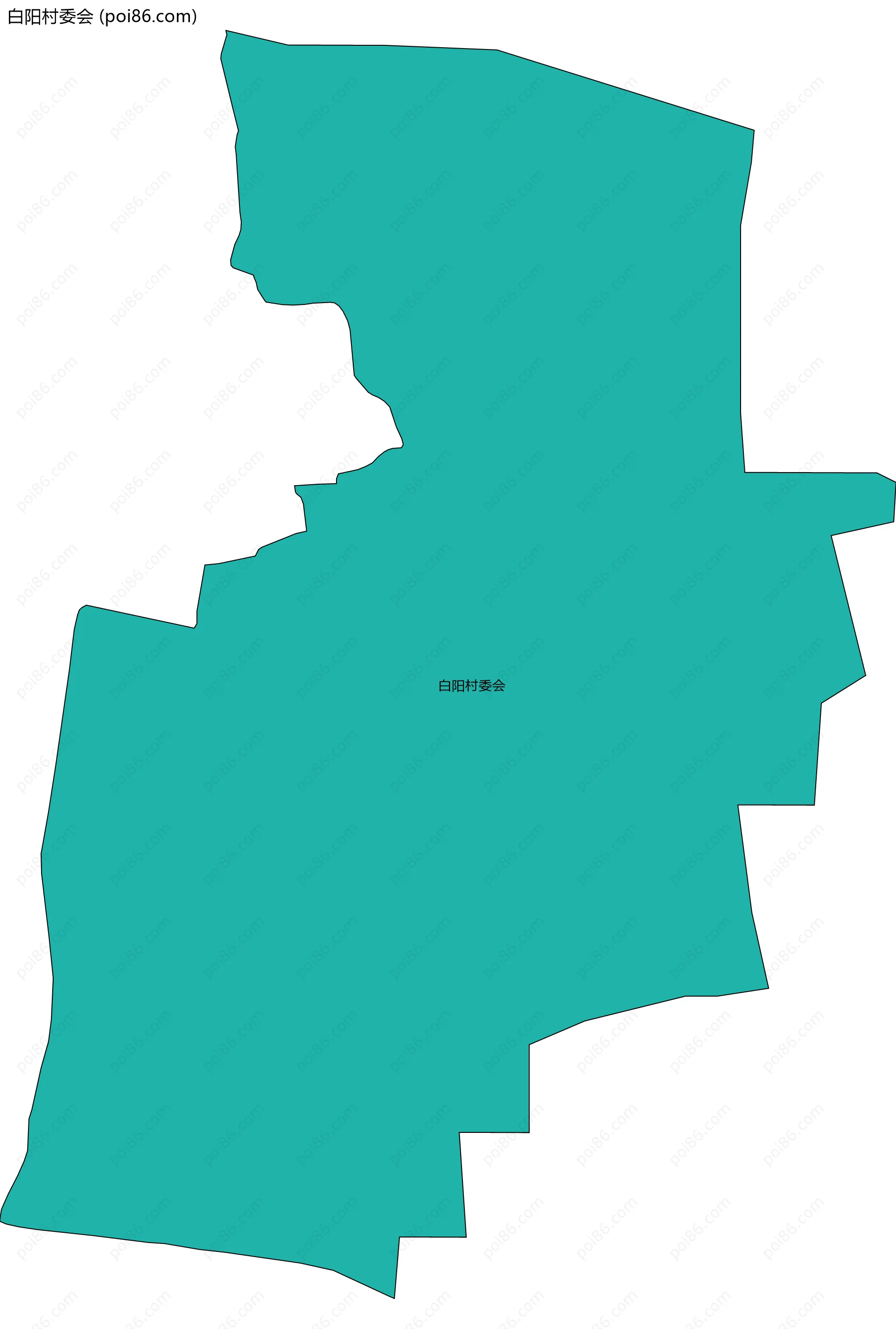 白阳村委会边界地图
