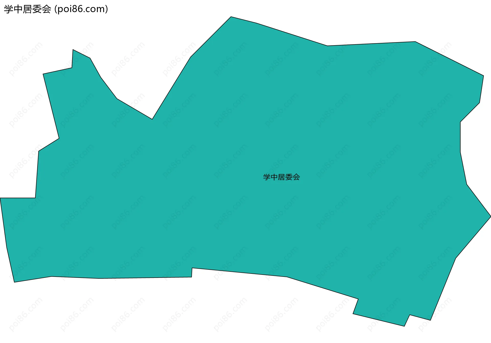 学中居委会边界地图