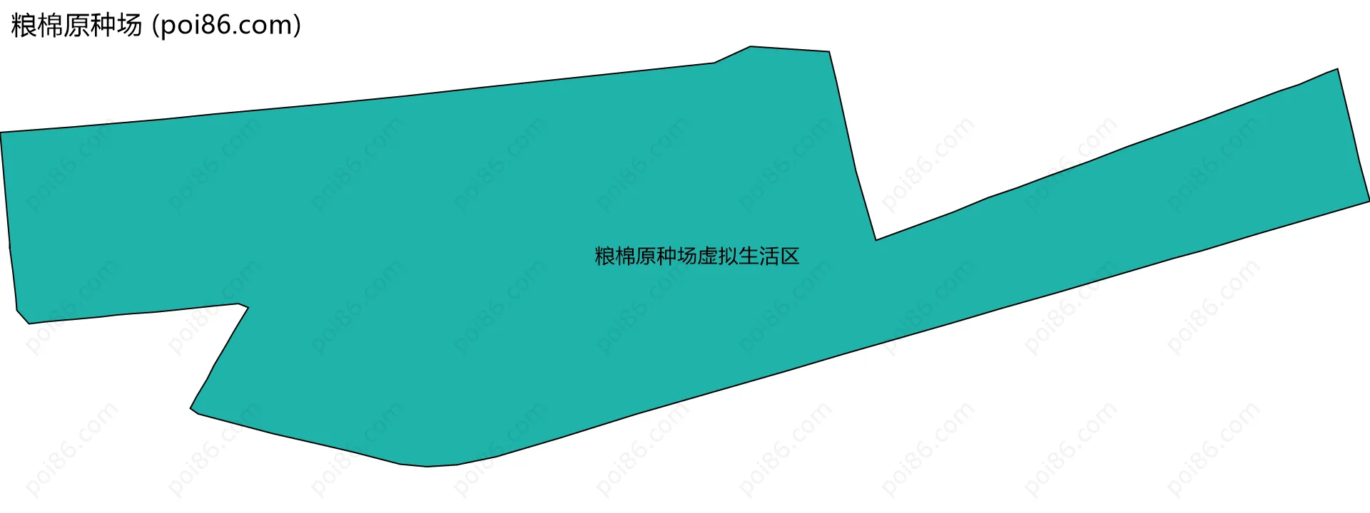 粮棉原种场边界地图(五级行政区划)