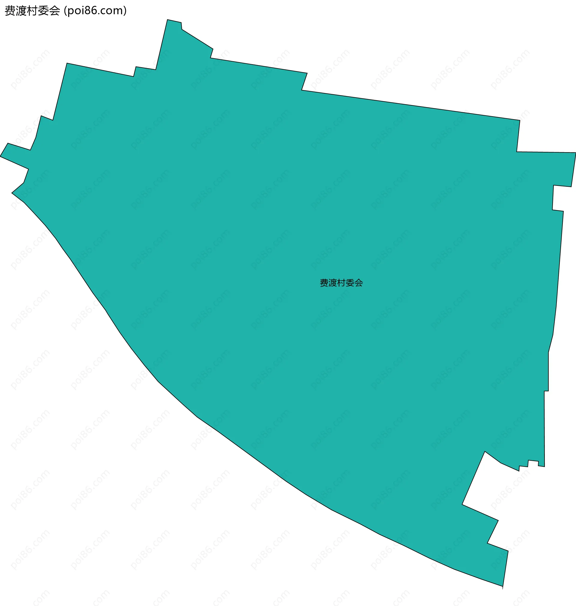 费渡村委会边界地图