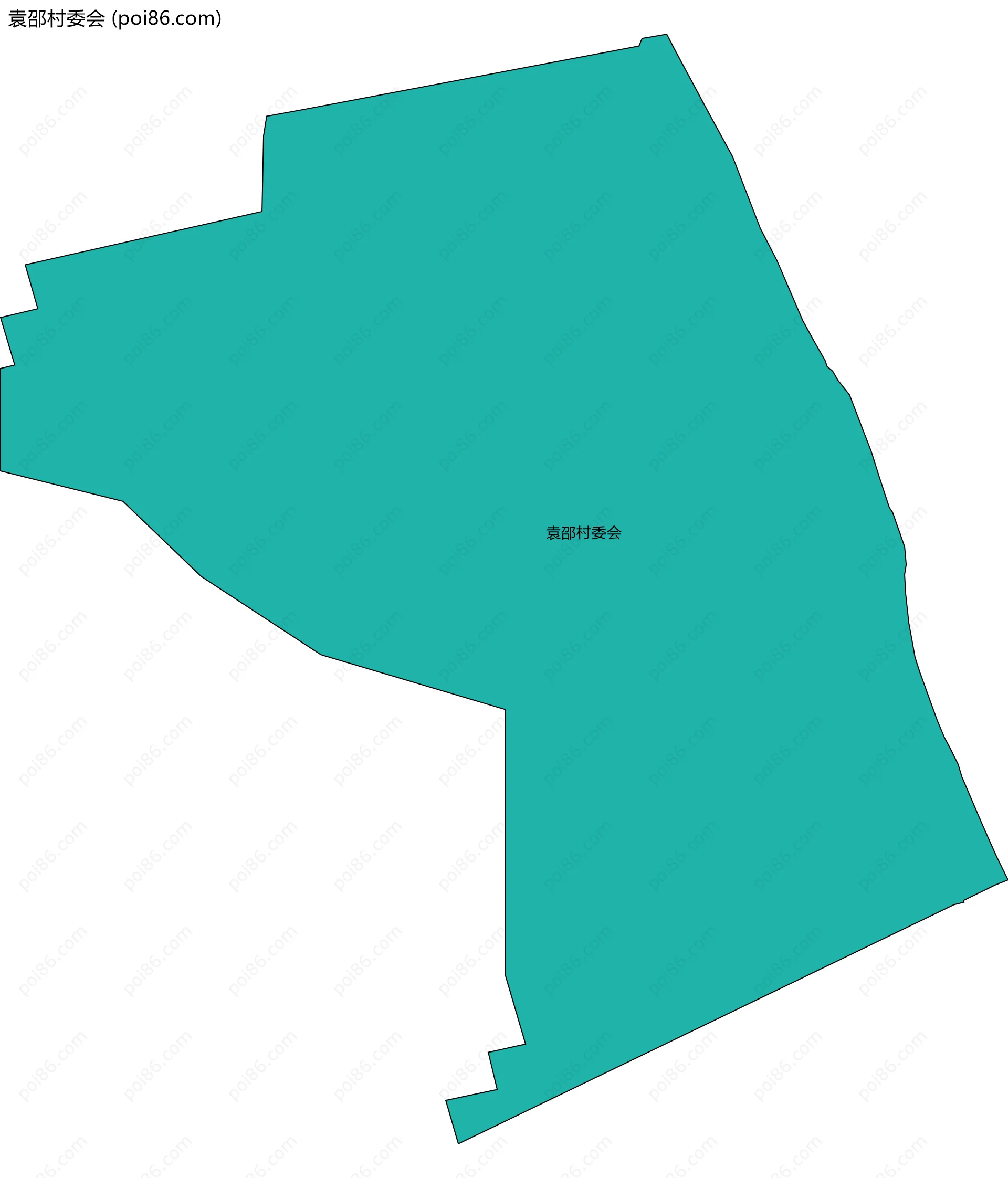袁邵村委会边界地图
