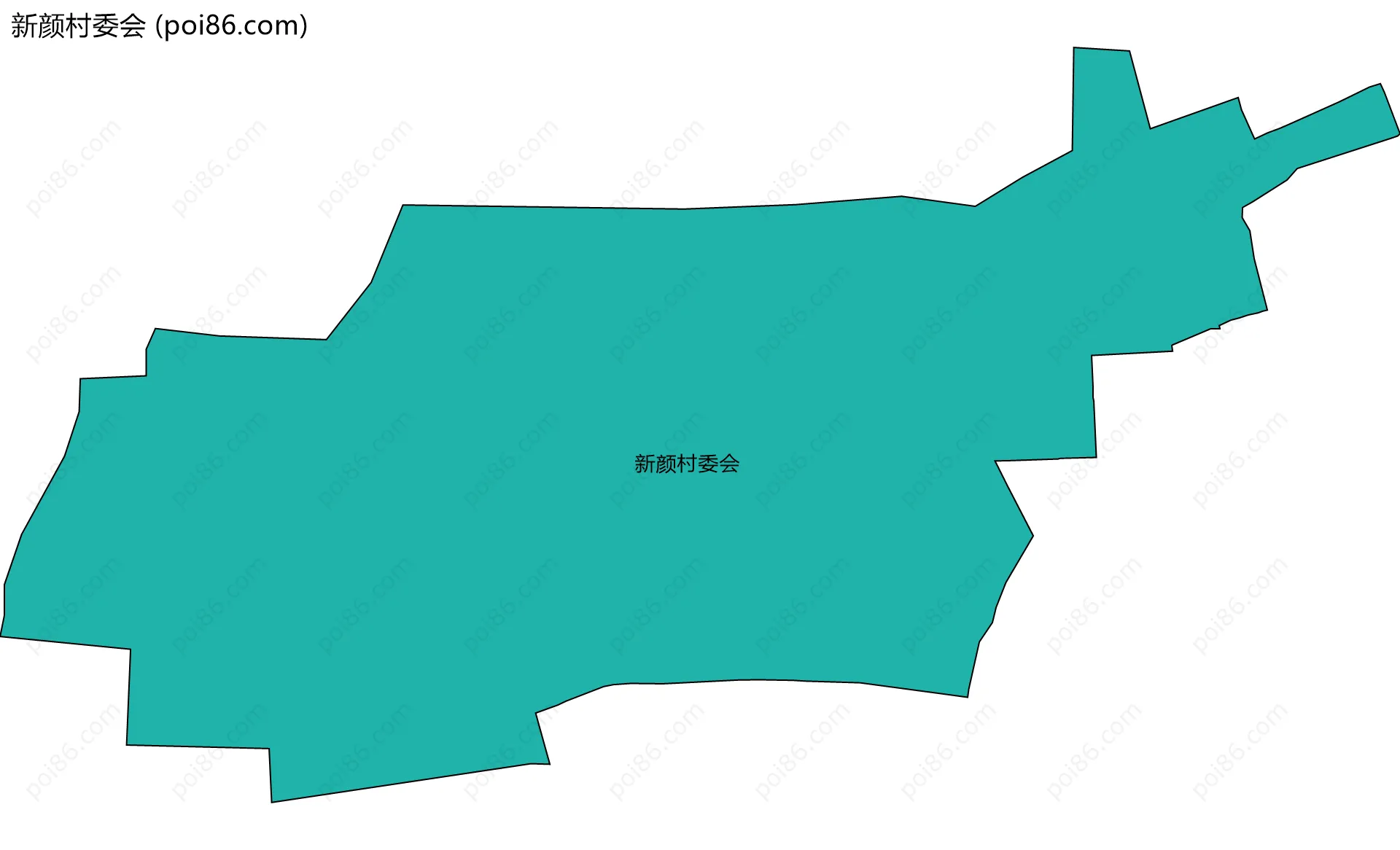 新颜村委会边界地图