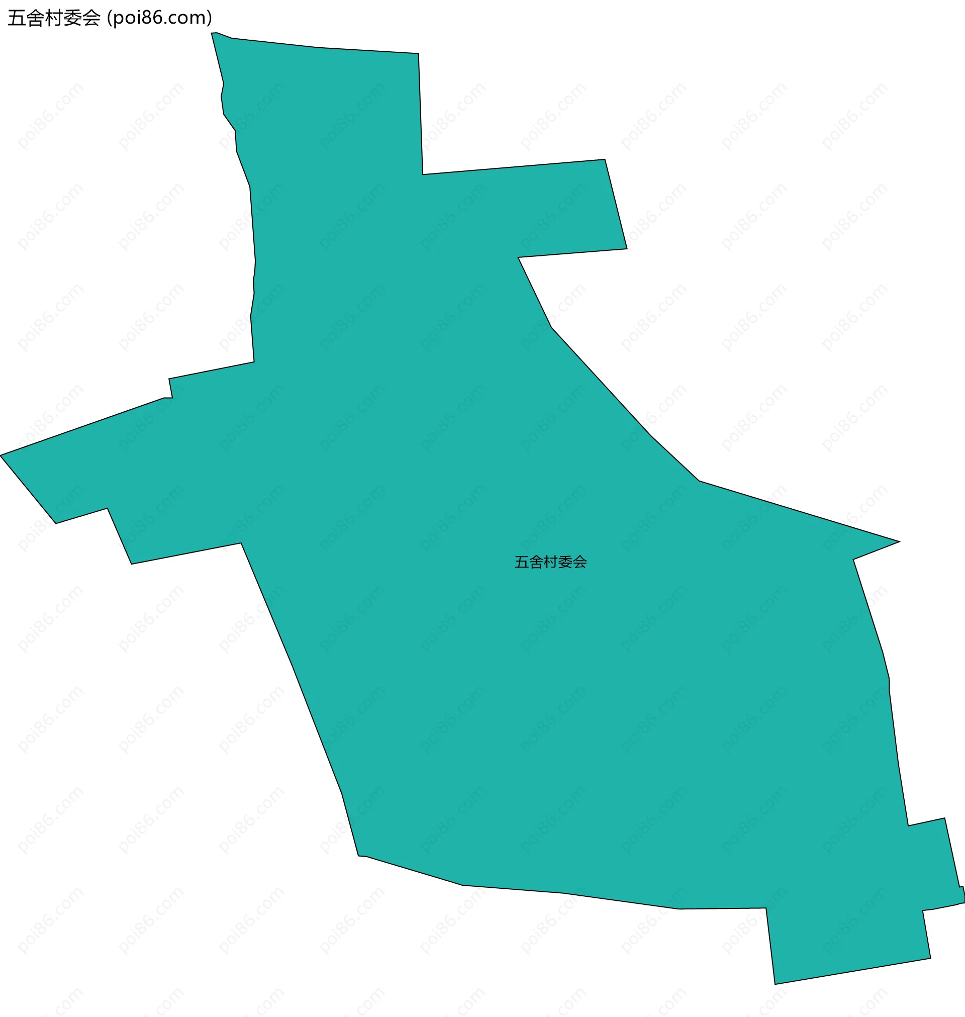 五舍村委会边界地图