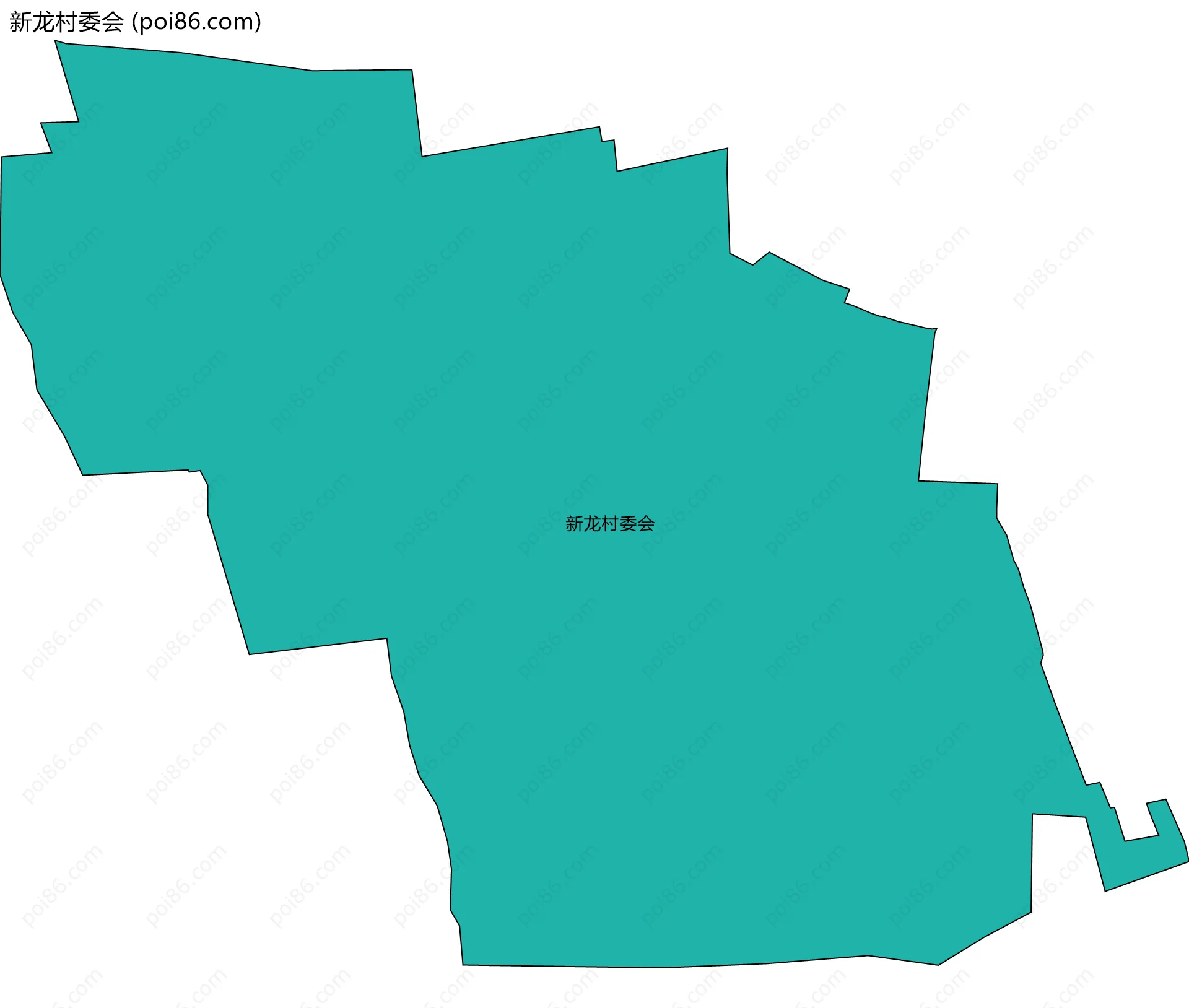 新龙村委会边界地图