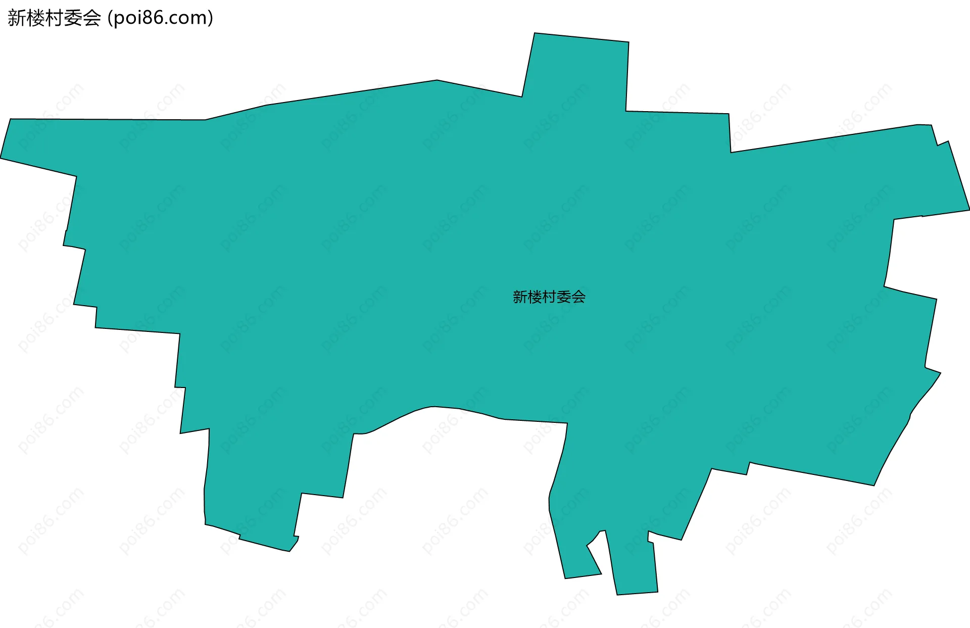 新楼村委会边界地图