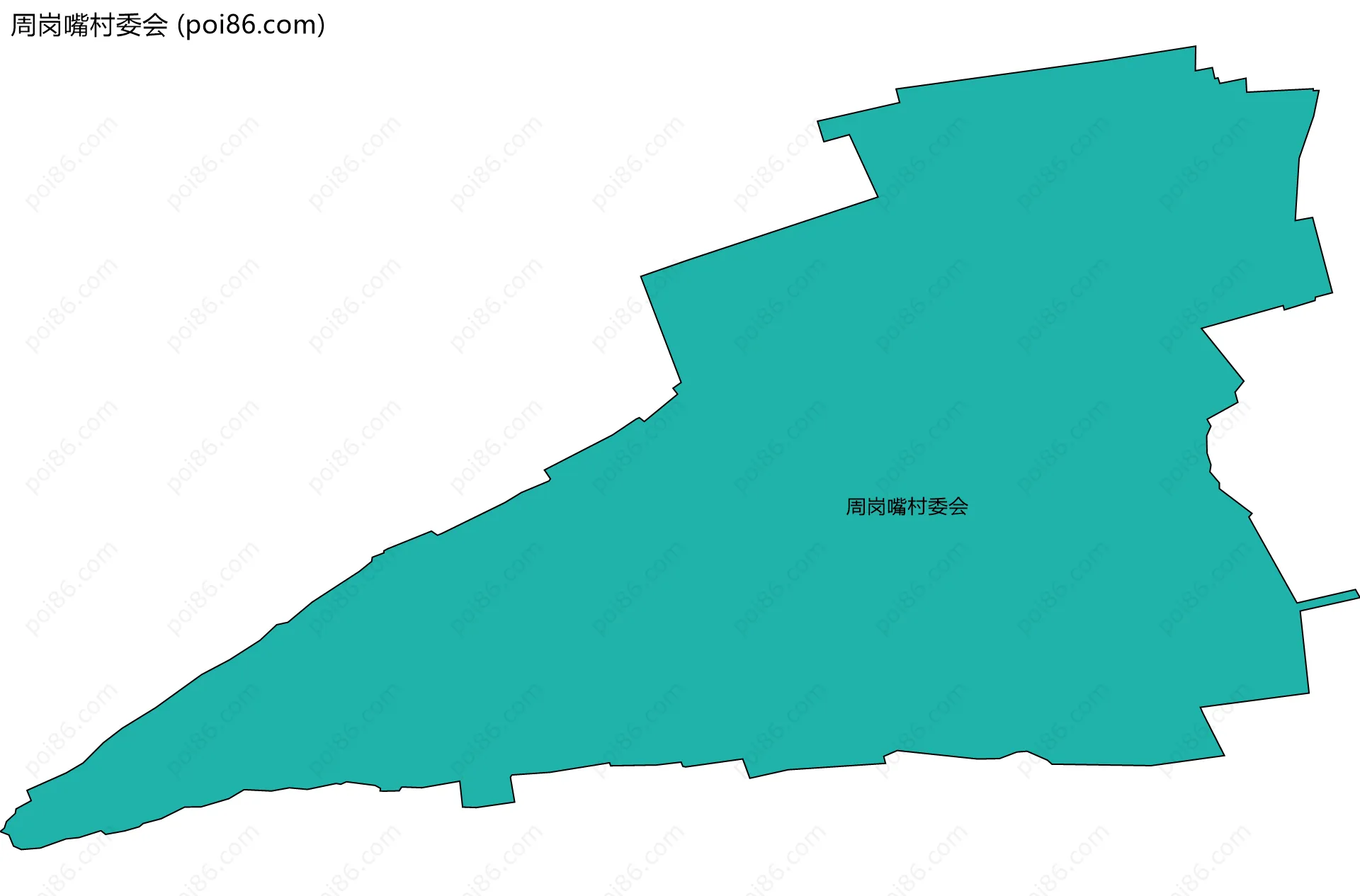 周岗嘴村委会边界地图