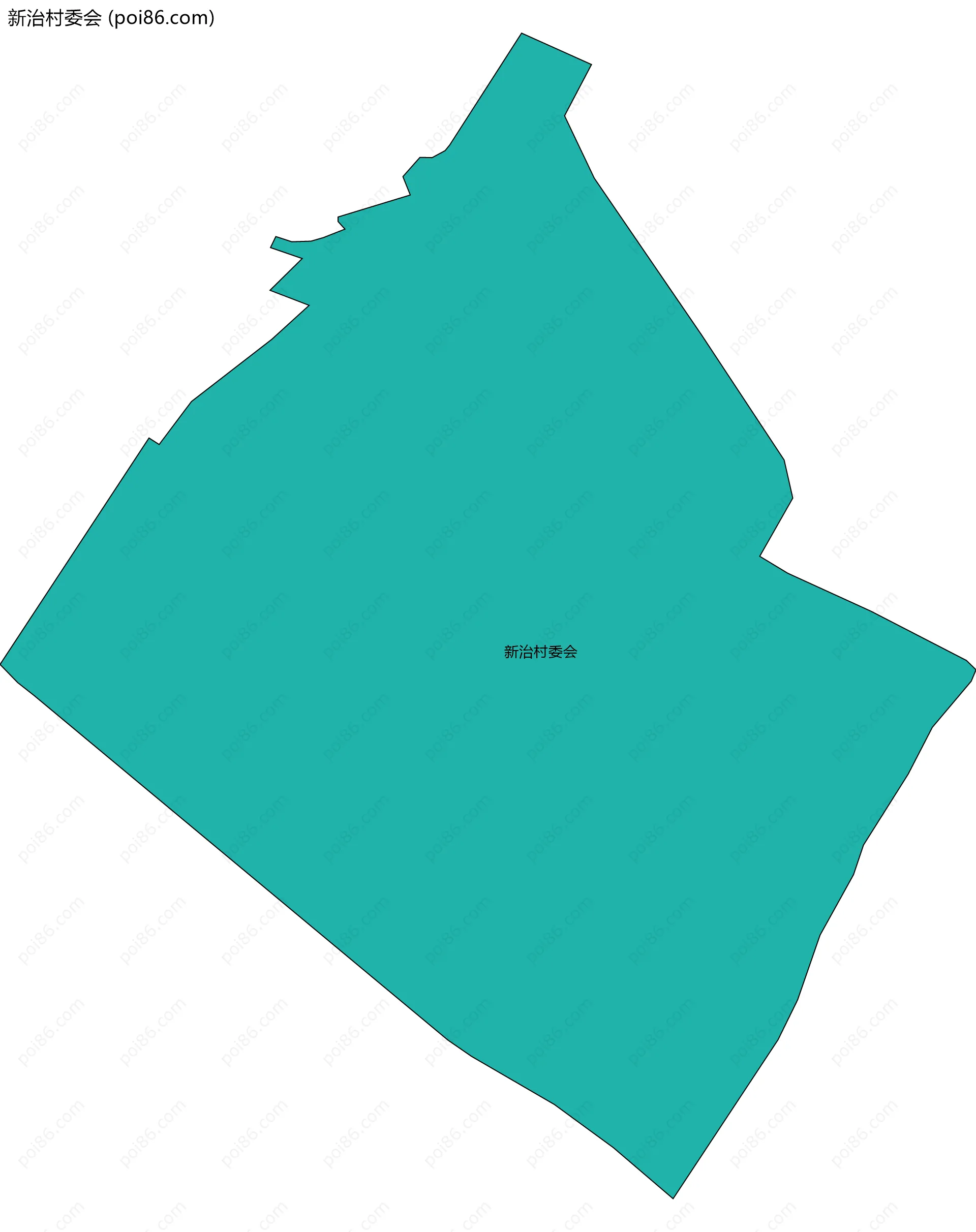 新治村委会边界地图