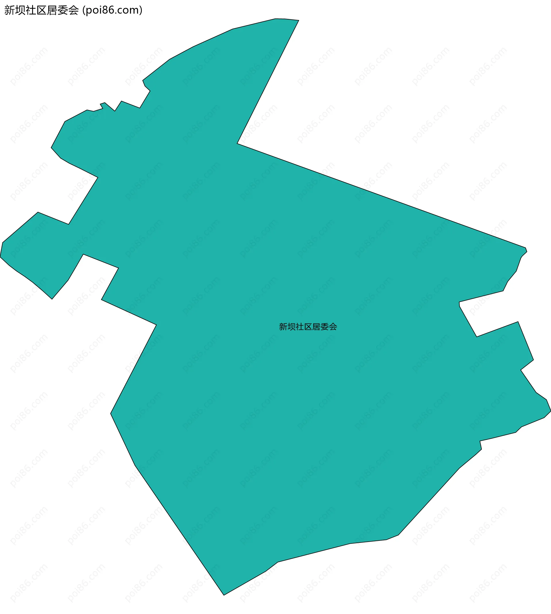 新坝社区居委会边界地图