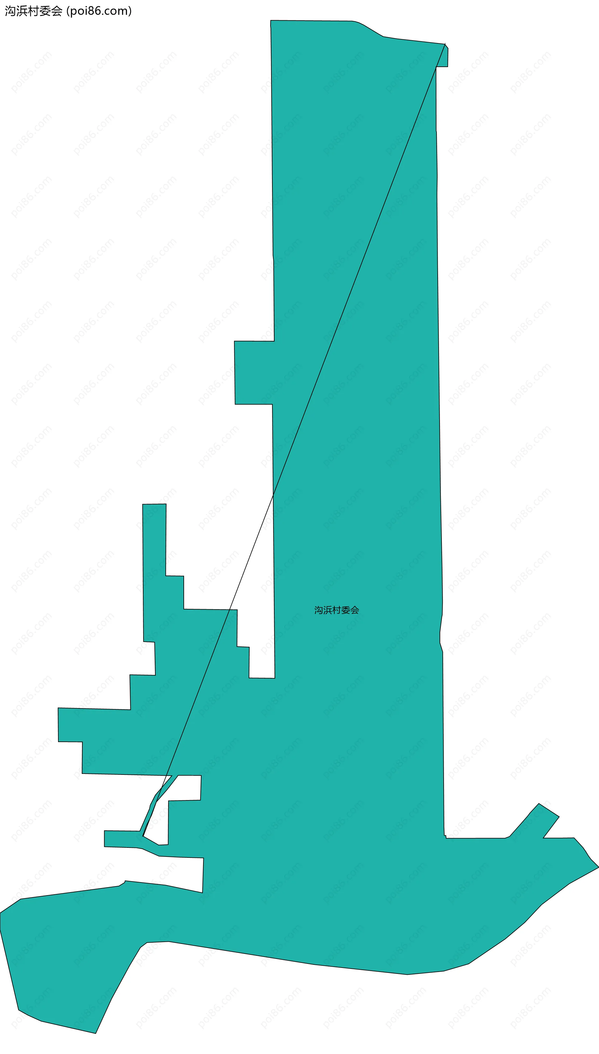 沟浜村委会边界地图