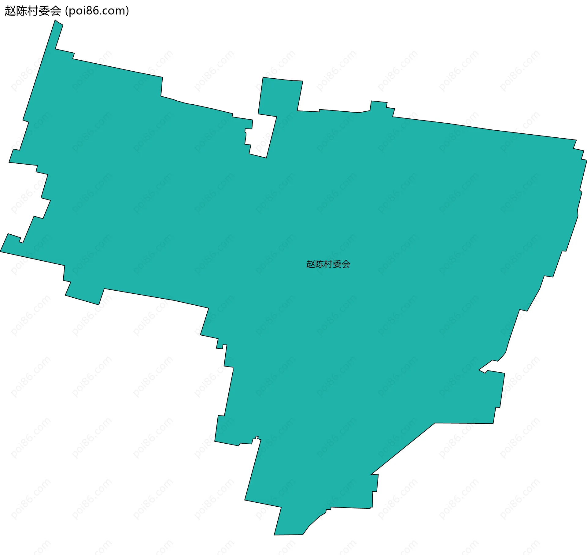 赵陈村委会边界地图