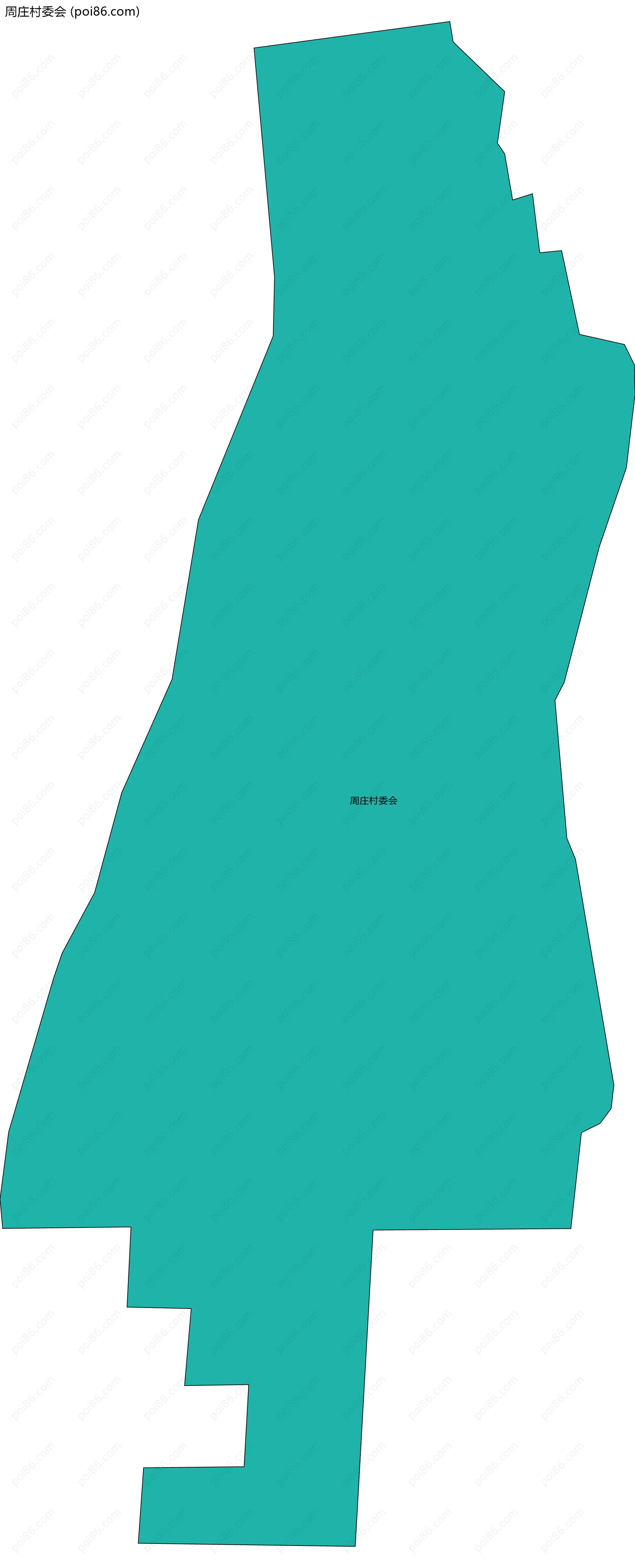 周庄村委会边界地图