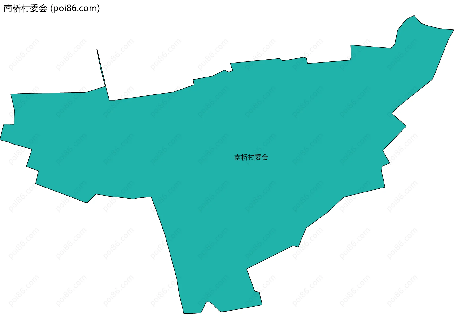 南桥村委会边界地图