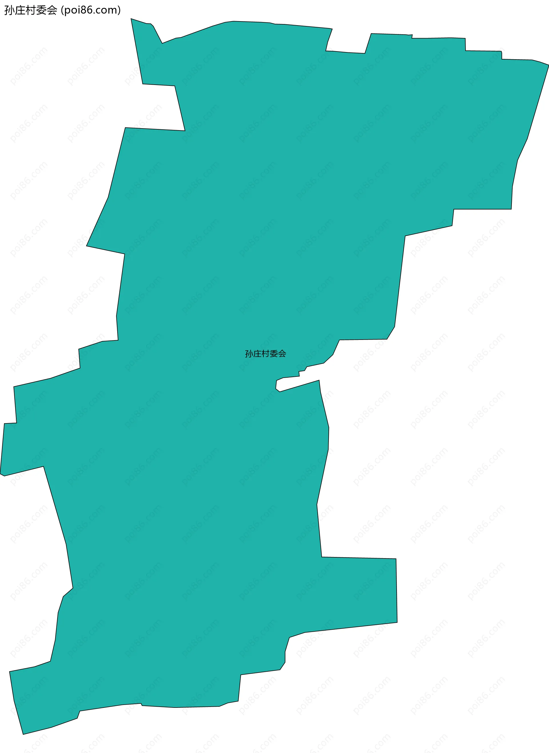 孙庄村委会边界地图