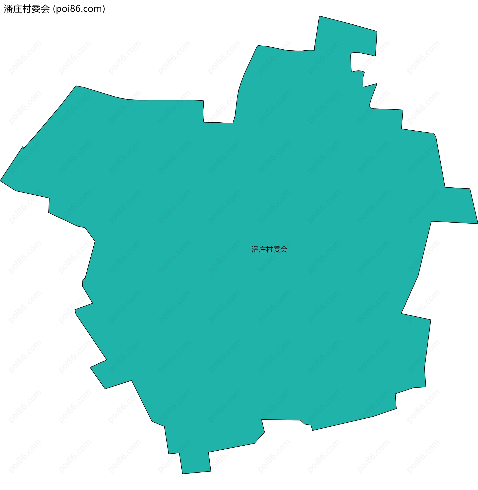 潘庄村委会边界地图