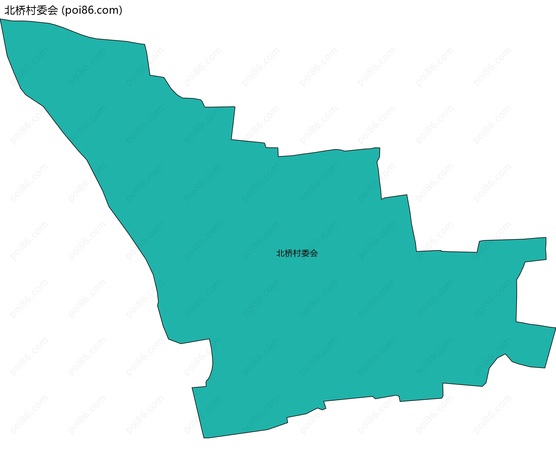 北桥村委会边界地图