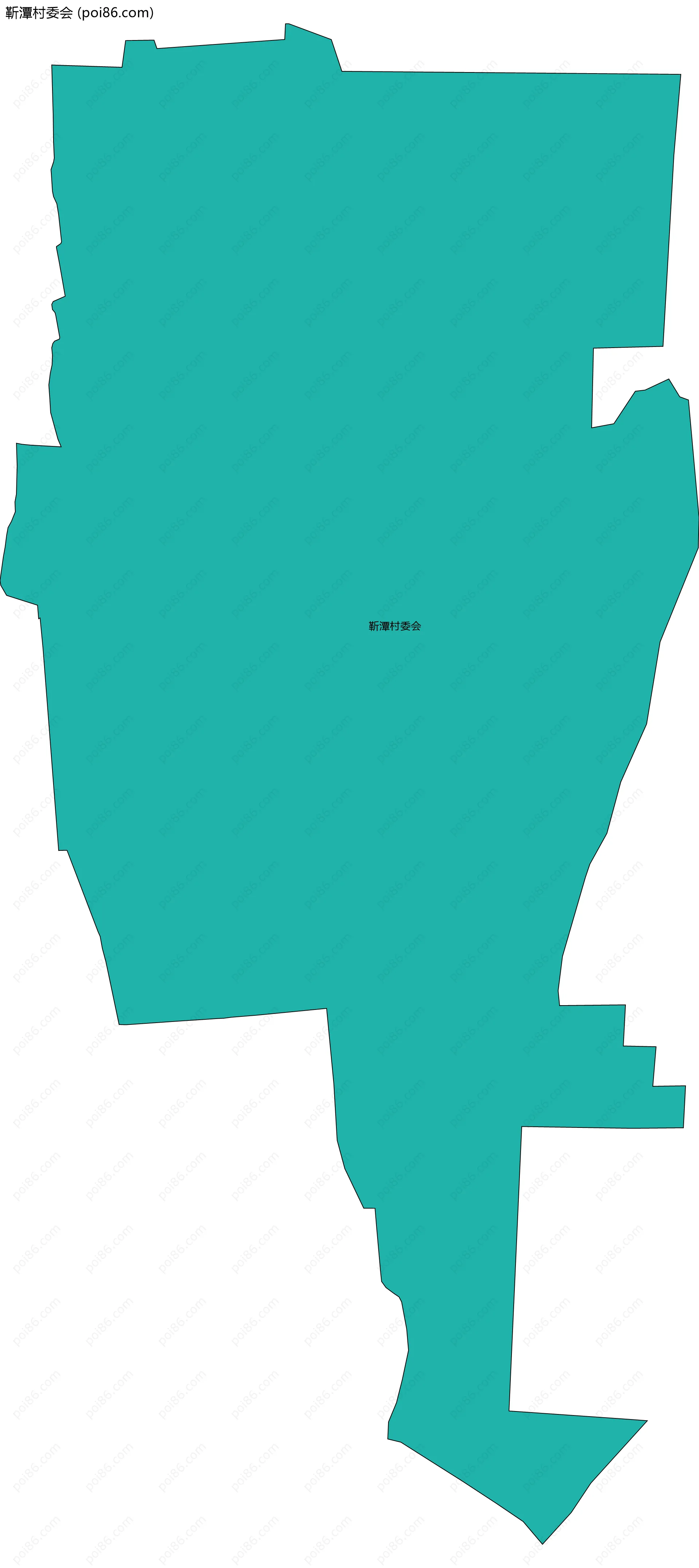 靳潭村委会边界地图