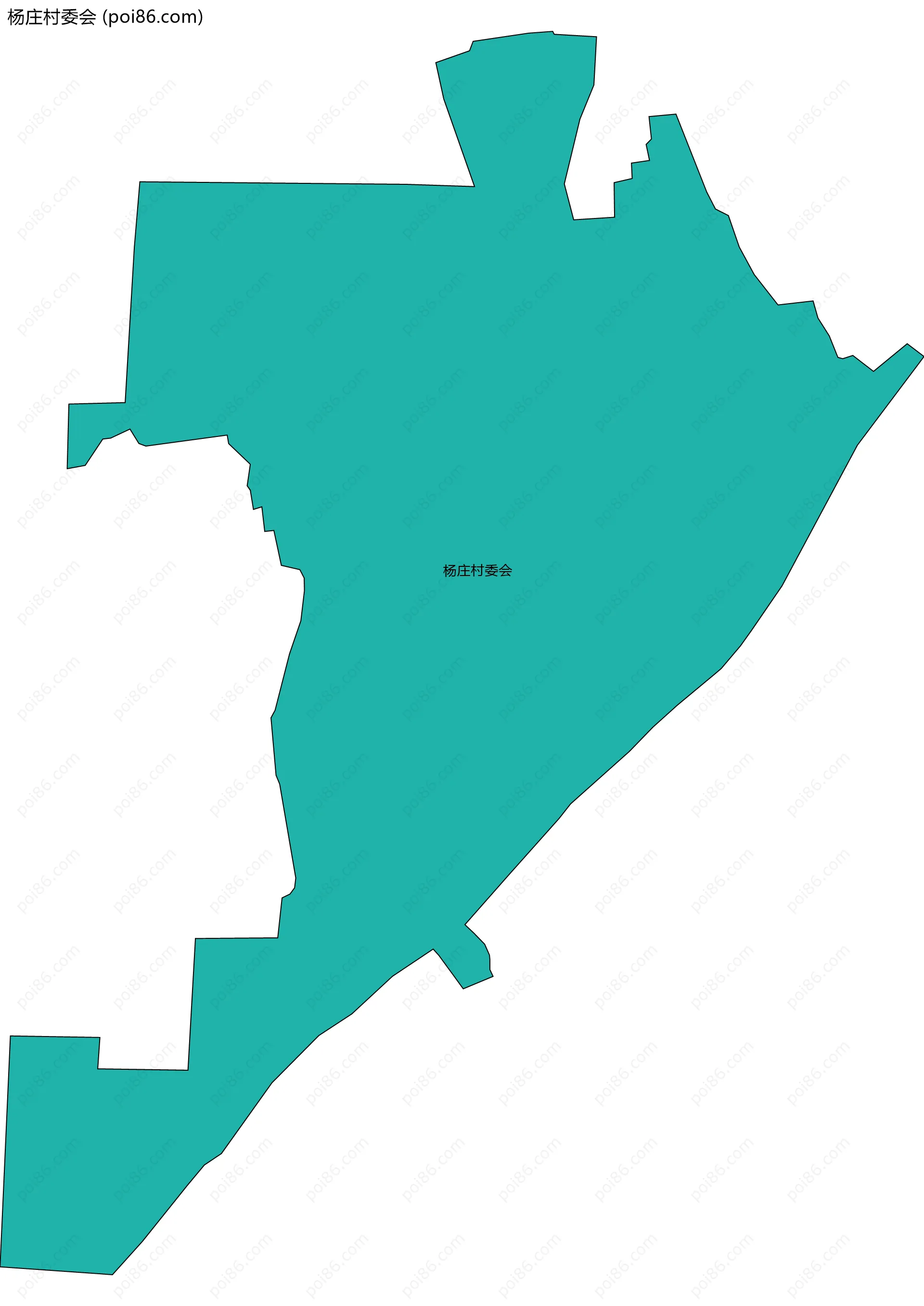 杨庄村委会边界地图