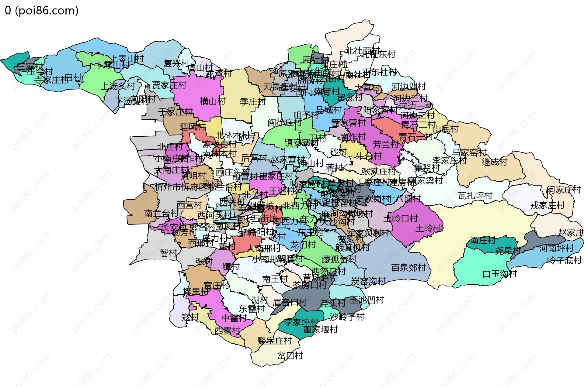 0边界地图(五级行政区划)