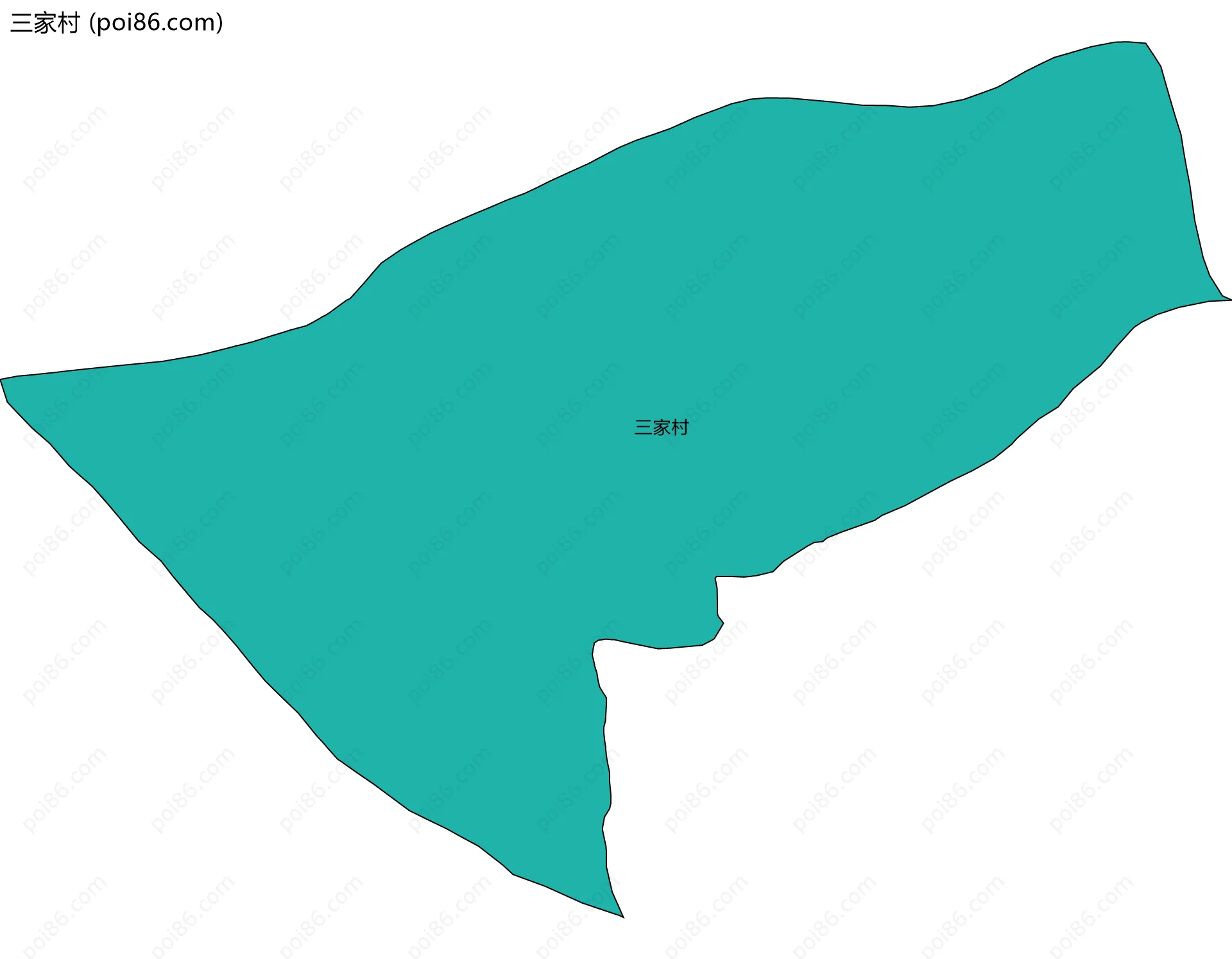 三家村边界地图