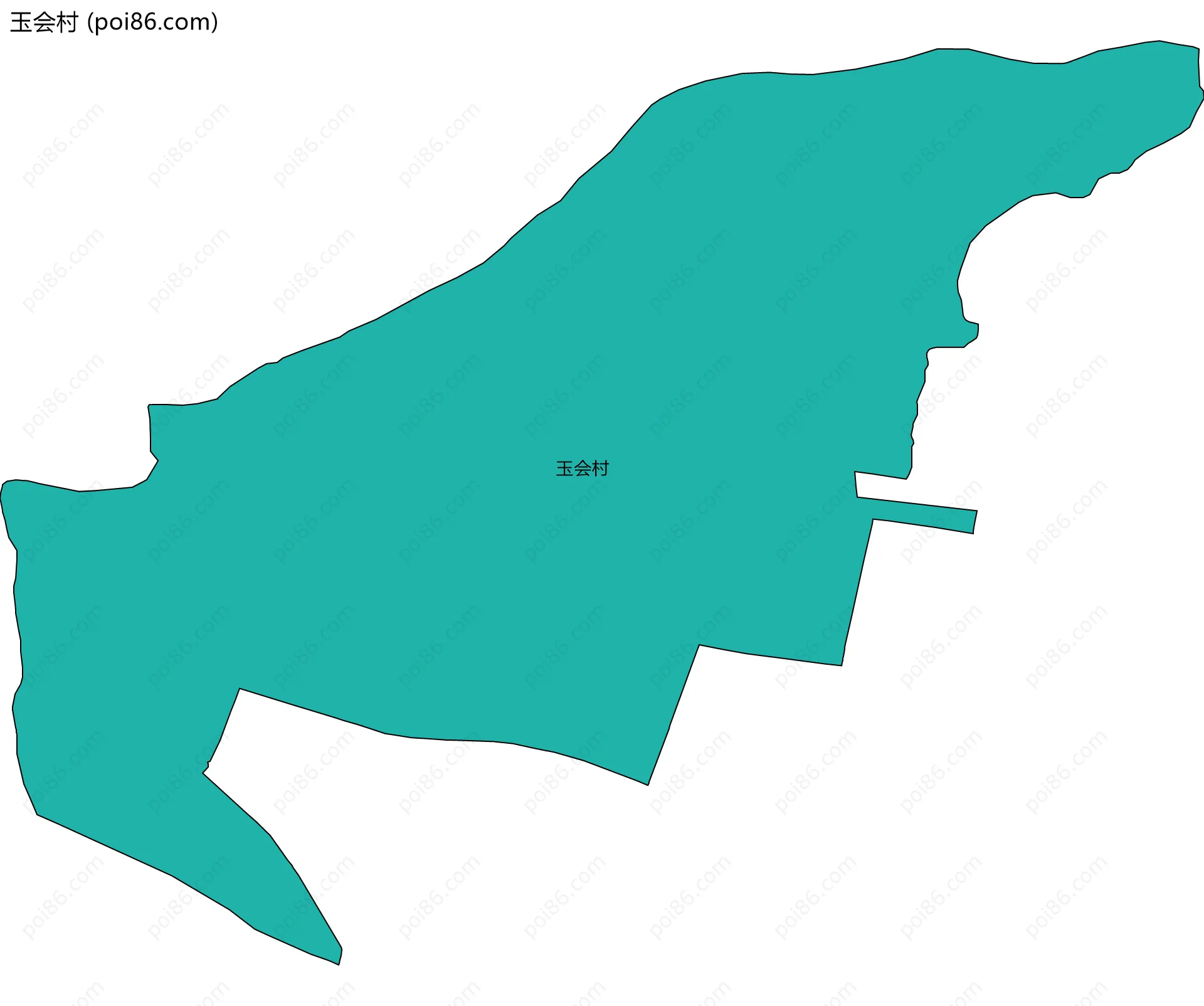玉会村边界地图