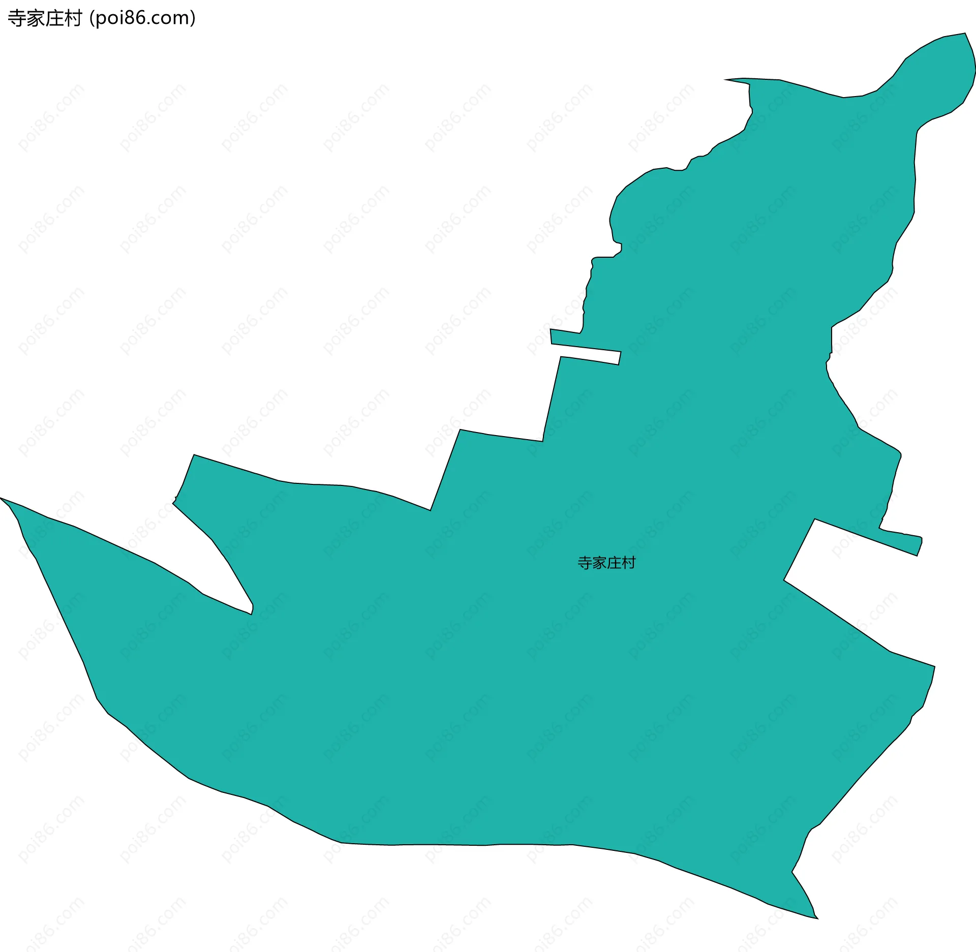 寺家庄村边界地图