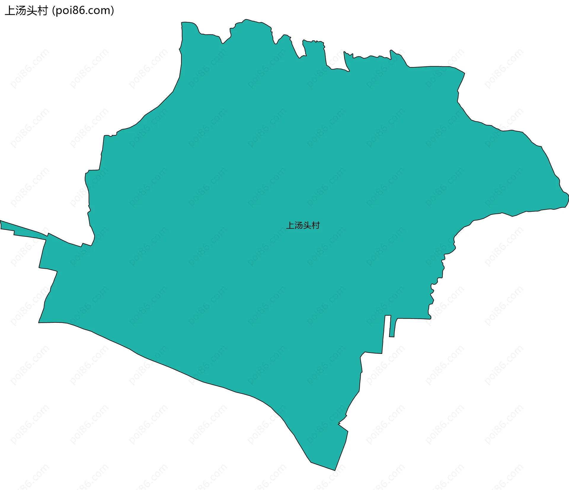 上汤头村边界地图