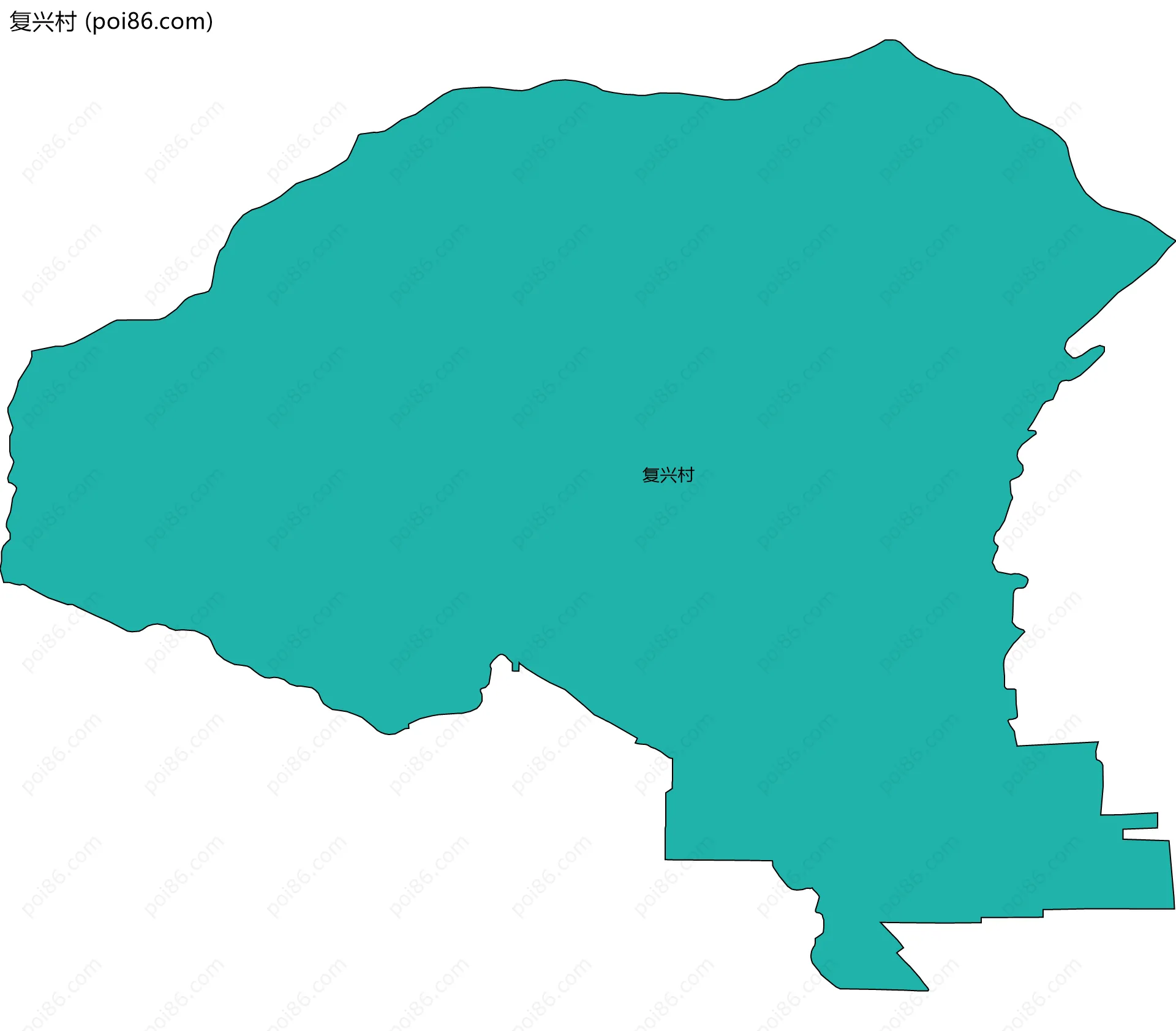复兴村边界地图
