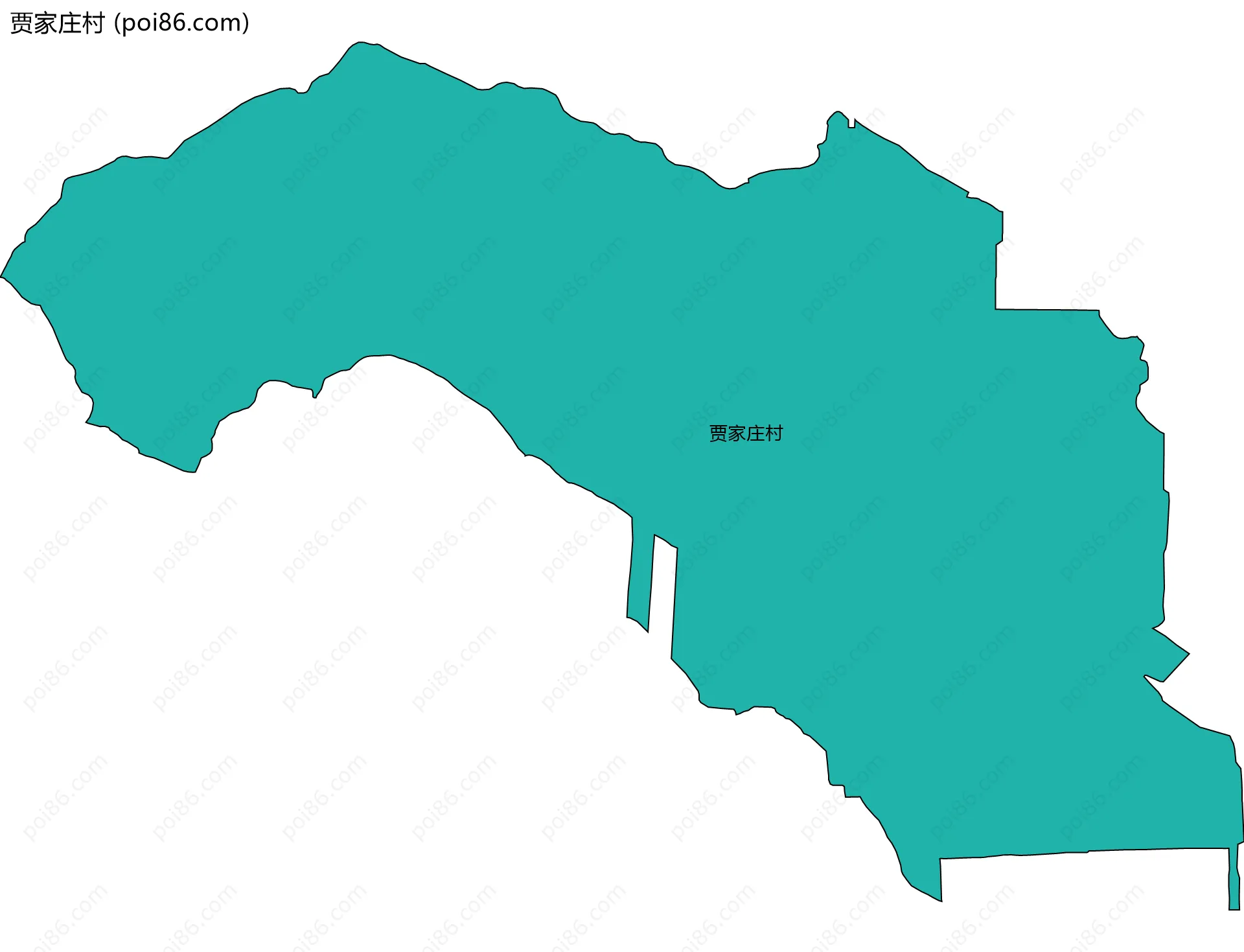 贾家庄村边界地图