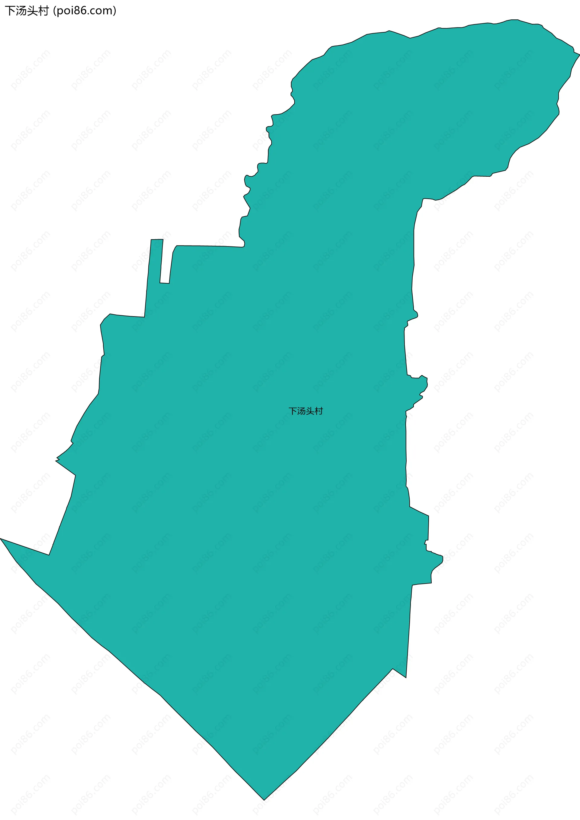 下汤头村边界地图