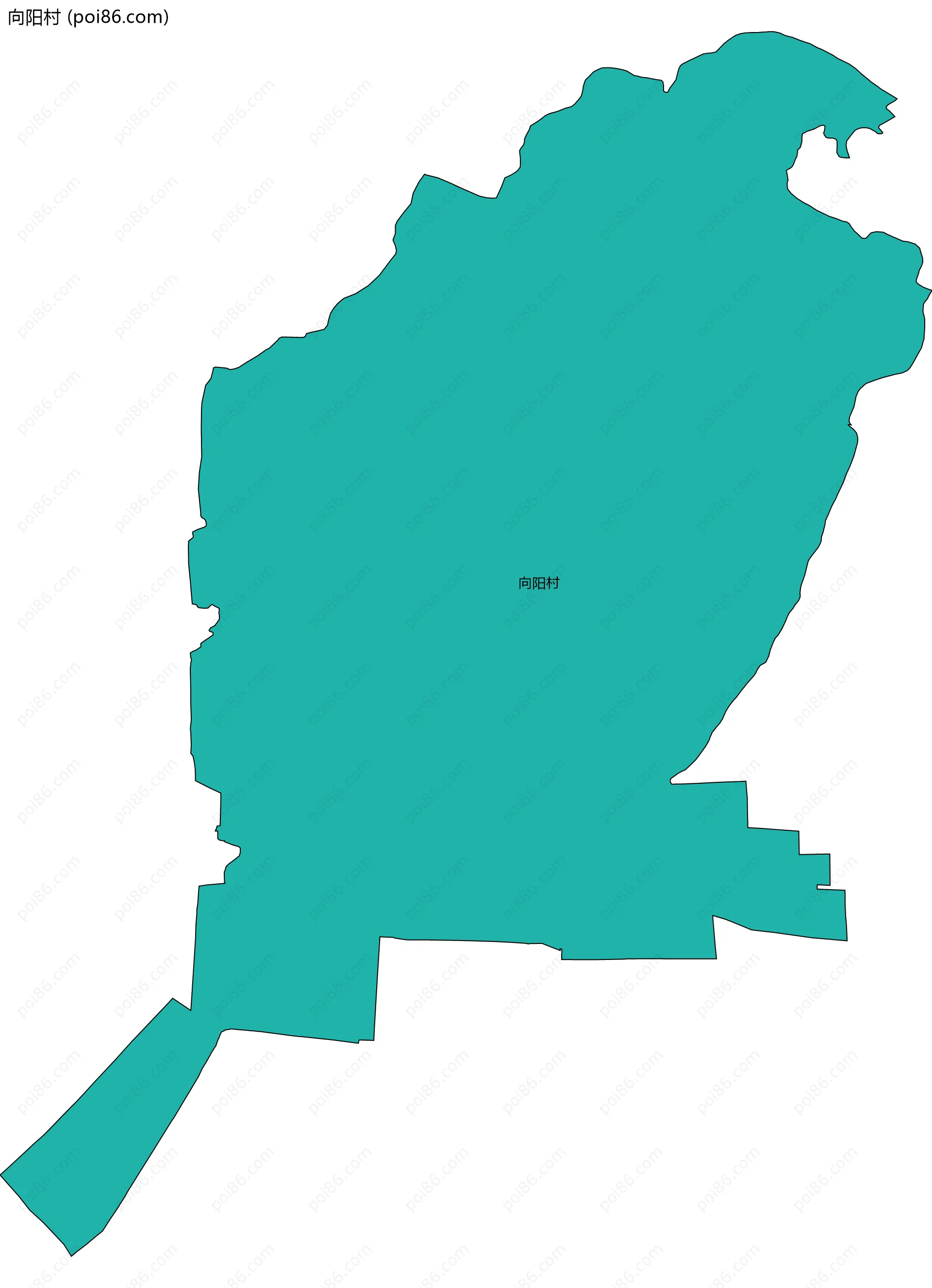 向阳村边界地图