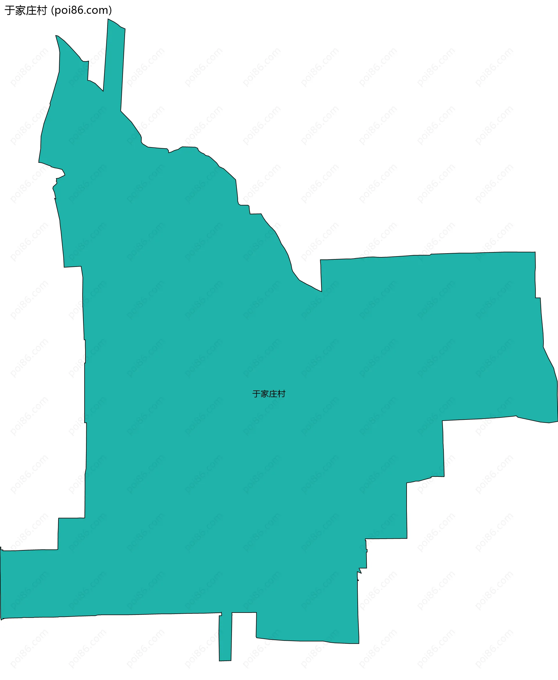 于家庄村边界地图