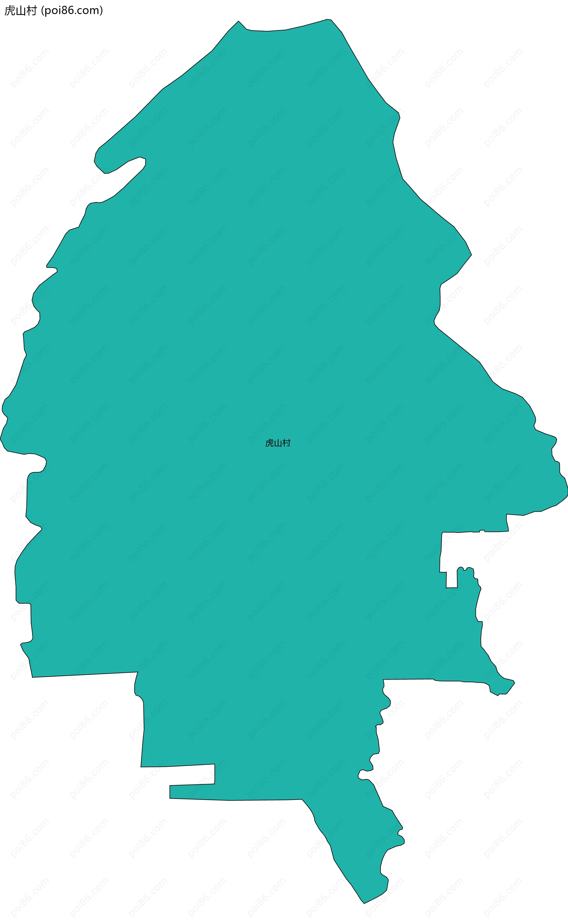 虎山村边界地图