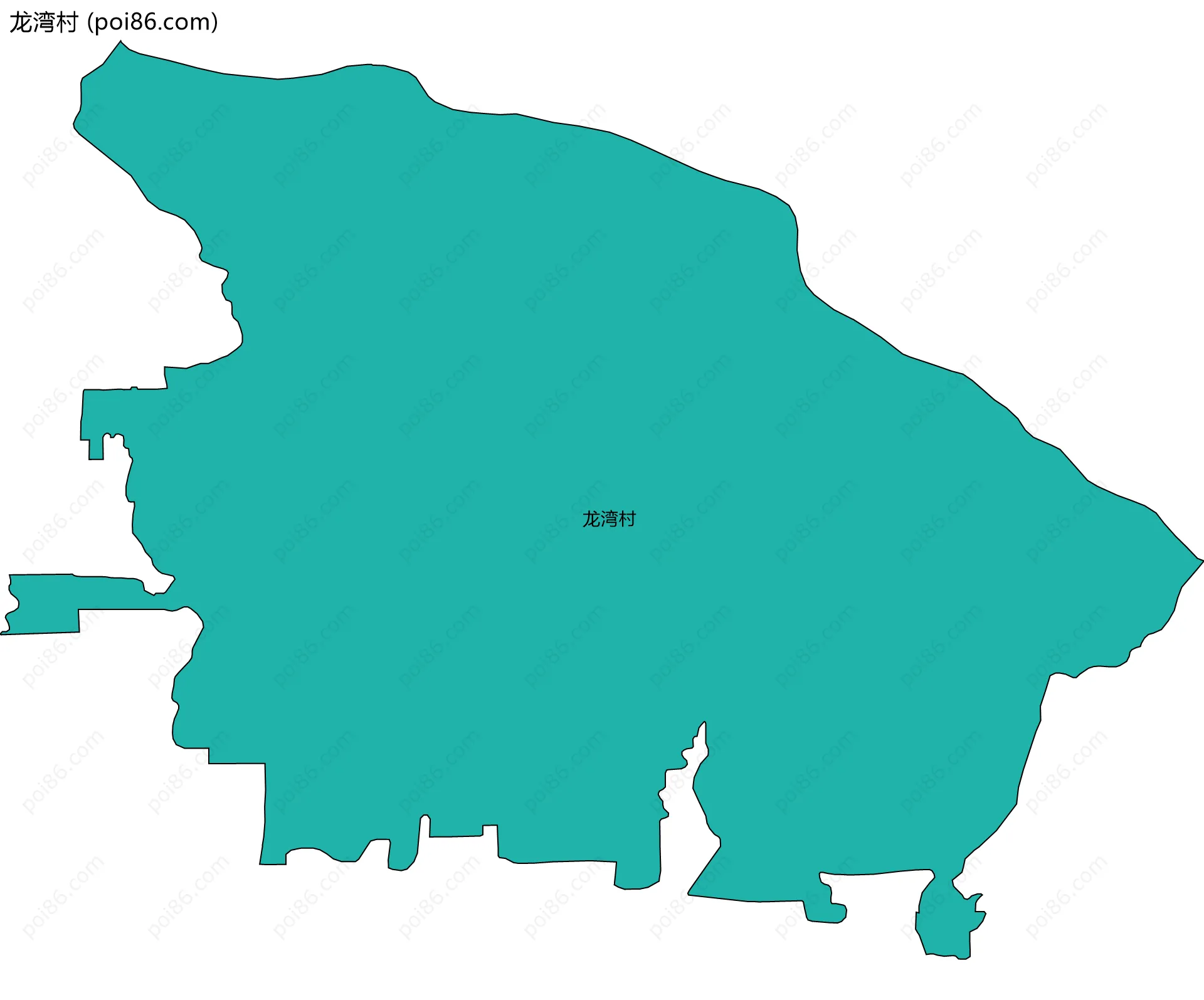 龙湾村边界地图
