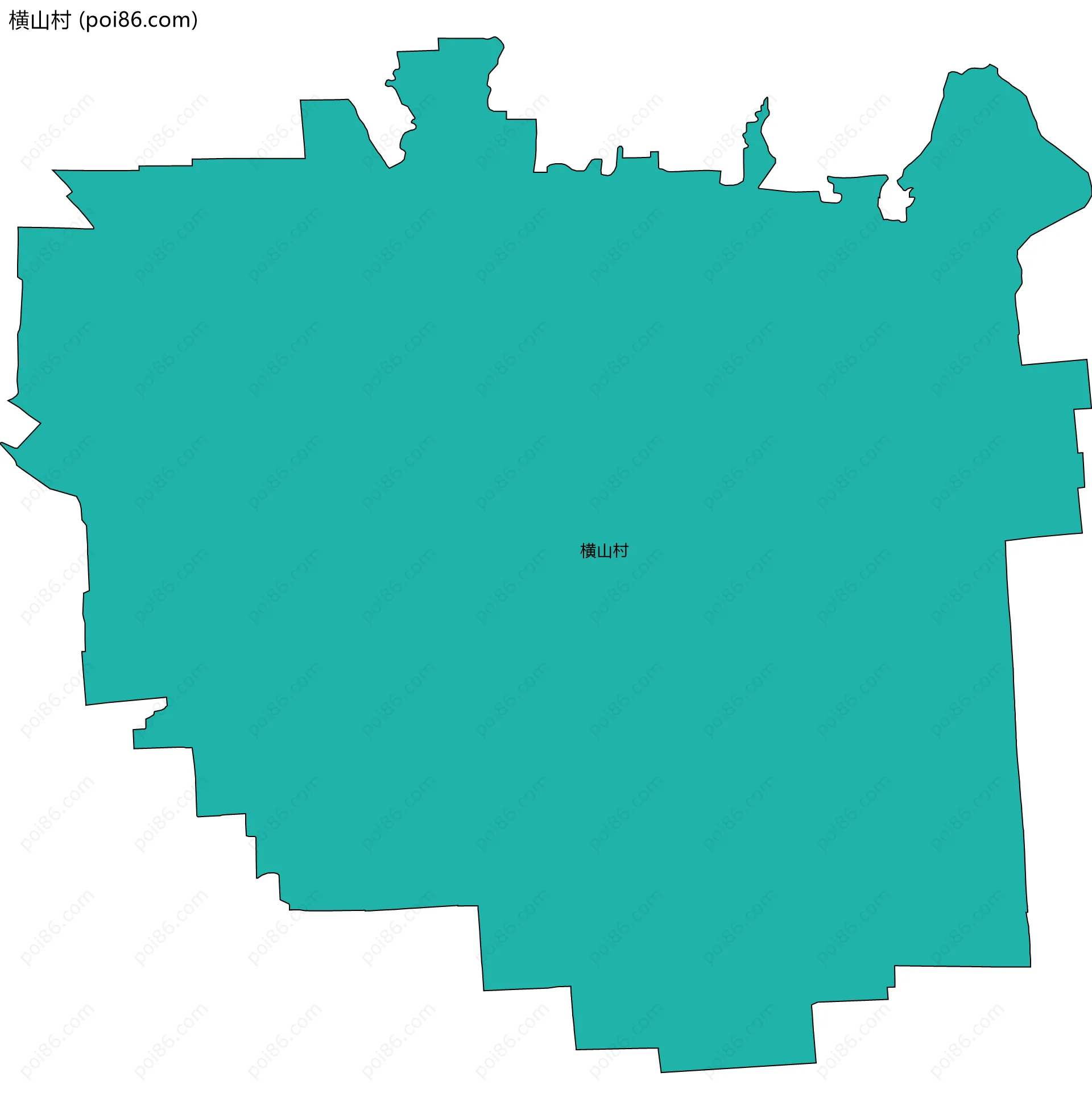 横山村边界地图