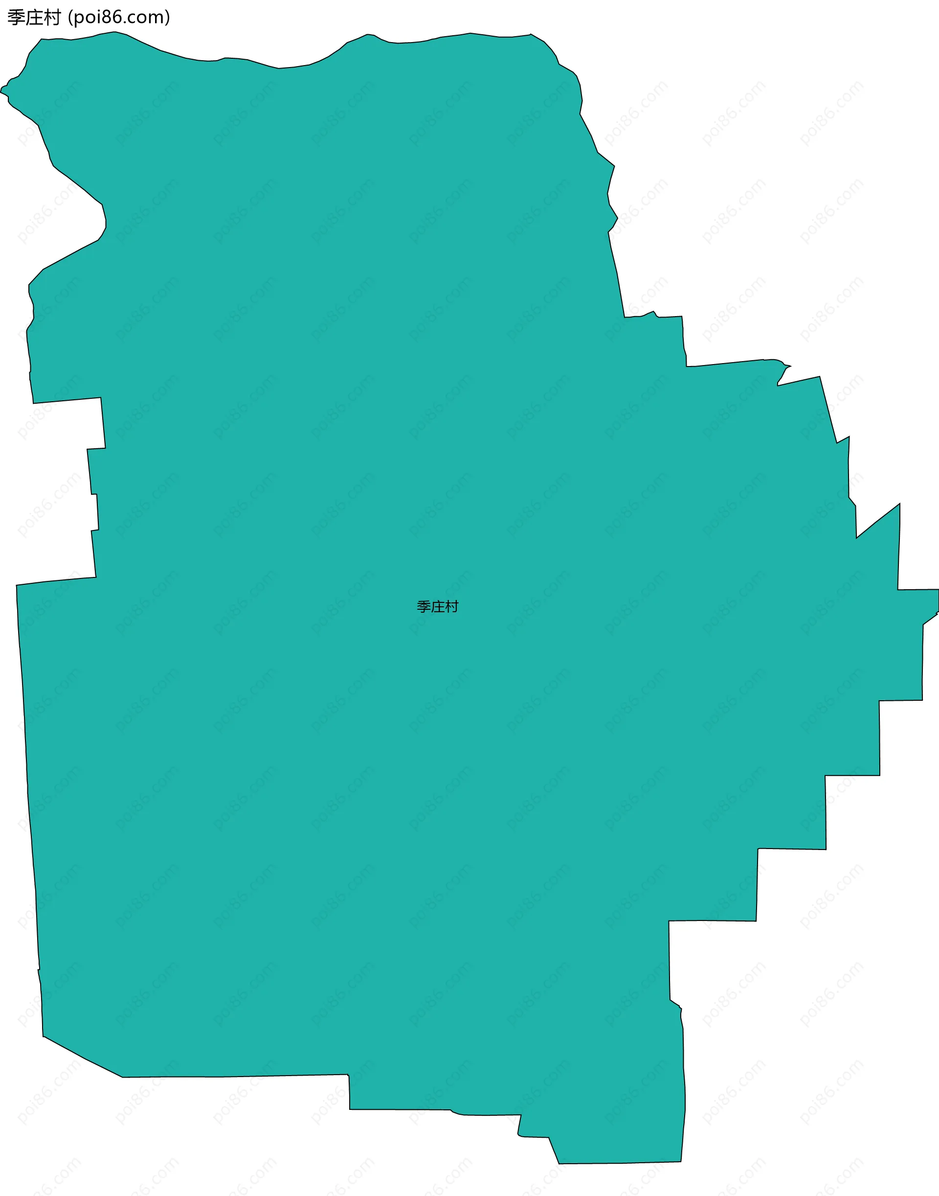 季庄村边界地图