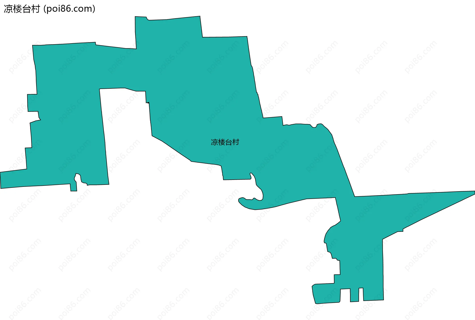 凉楼台村边界地图