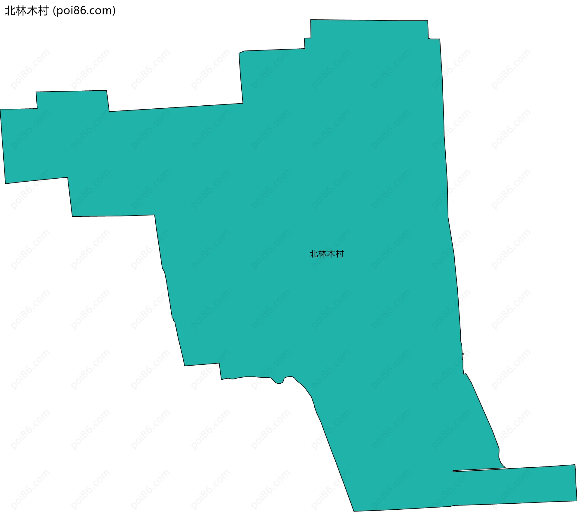 北林木村边界地图