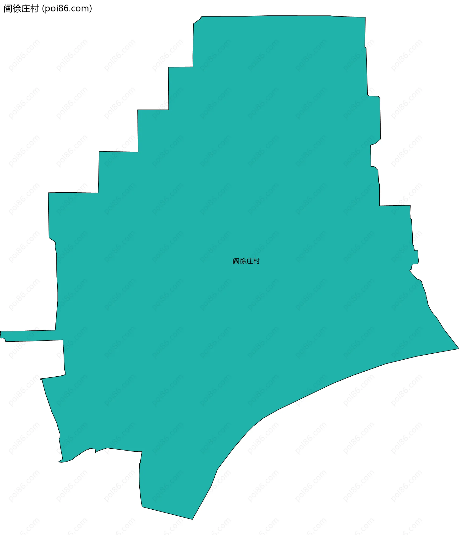 阎徐庄村边界地图