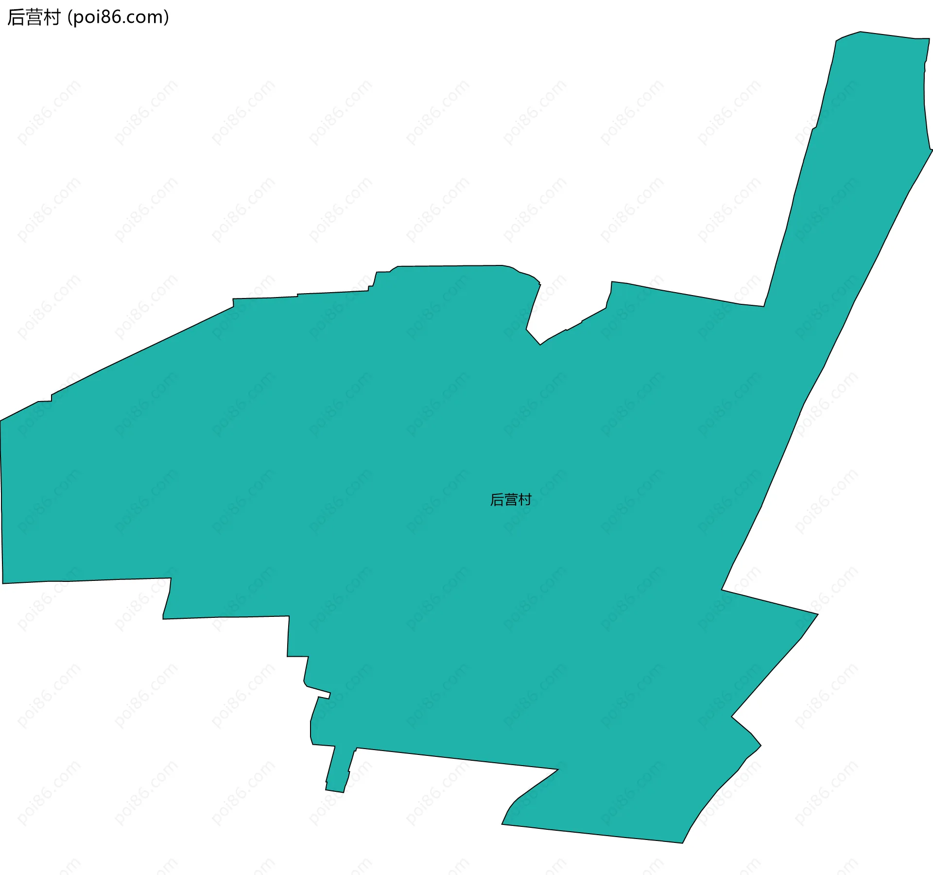 后营村边界地图